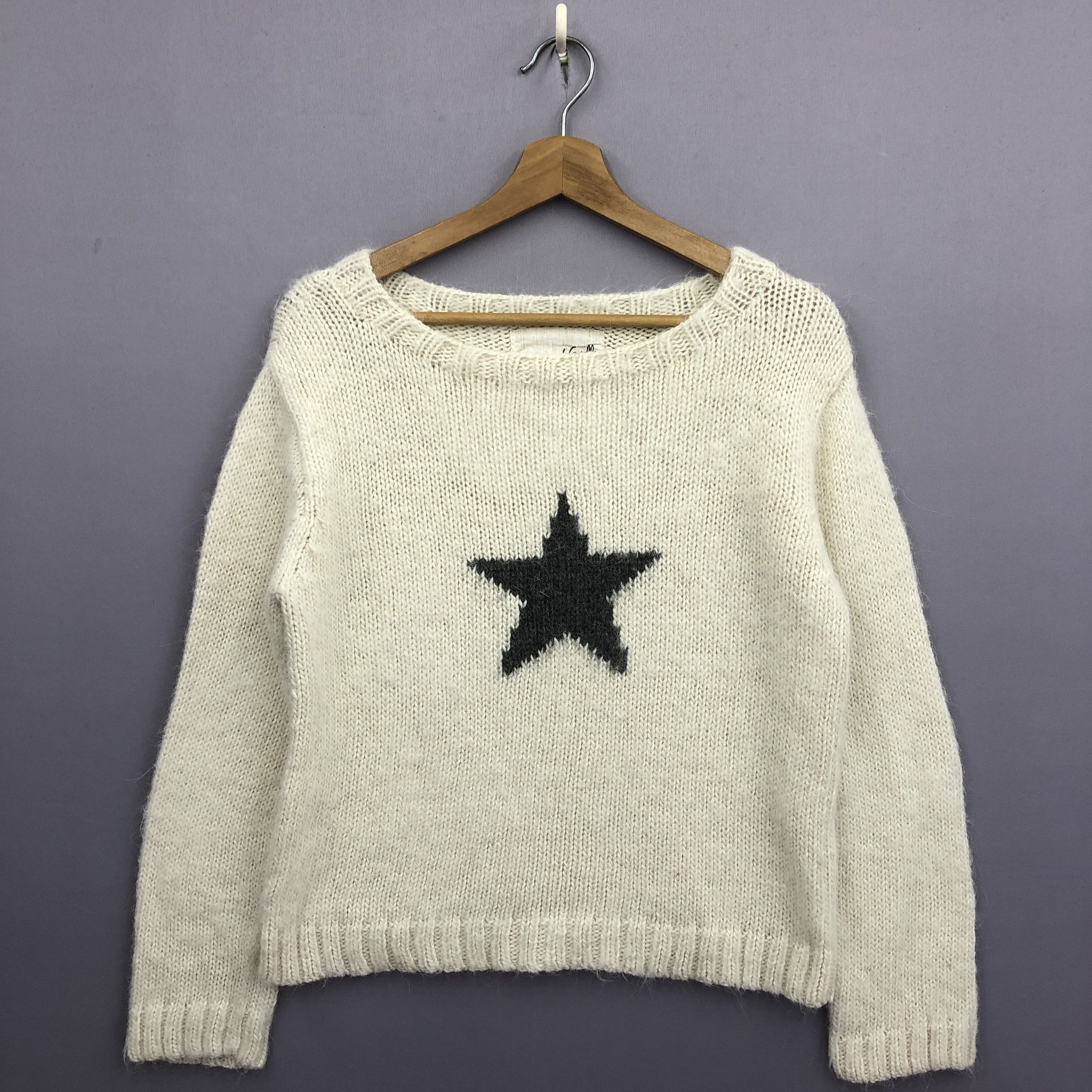 Homespun Knitwear × Japanese Brand Vintage Star Crochet Knitwear Sweater Japanese Sweatshirt Size US S / EU 44-46 / 1 - 1 Thumbnail