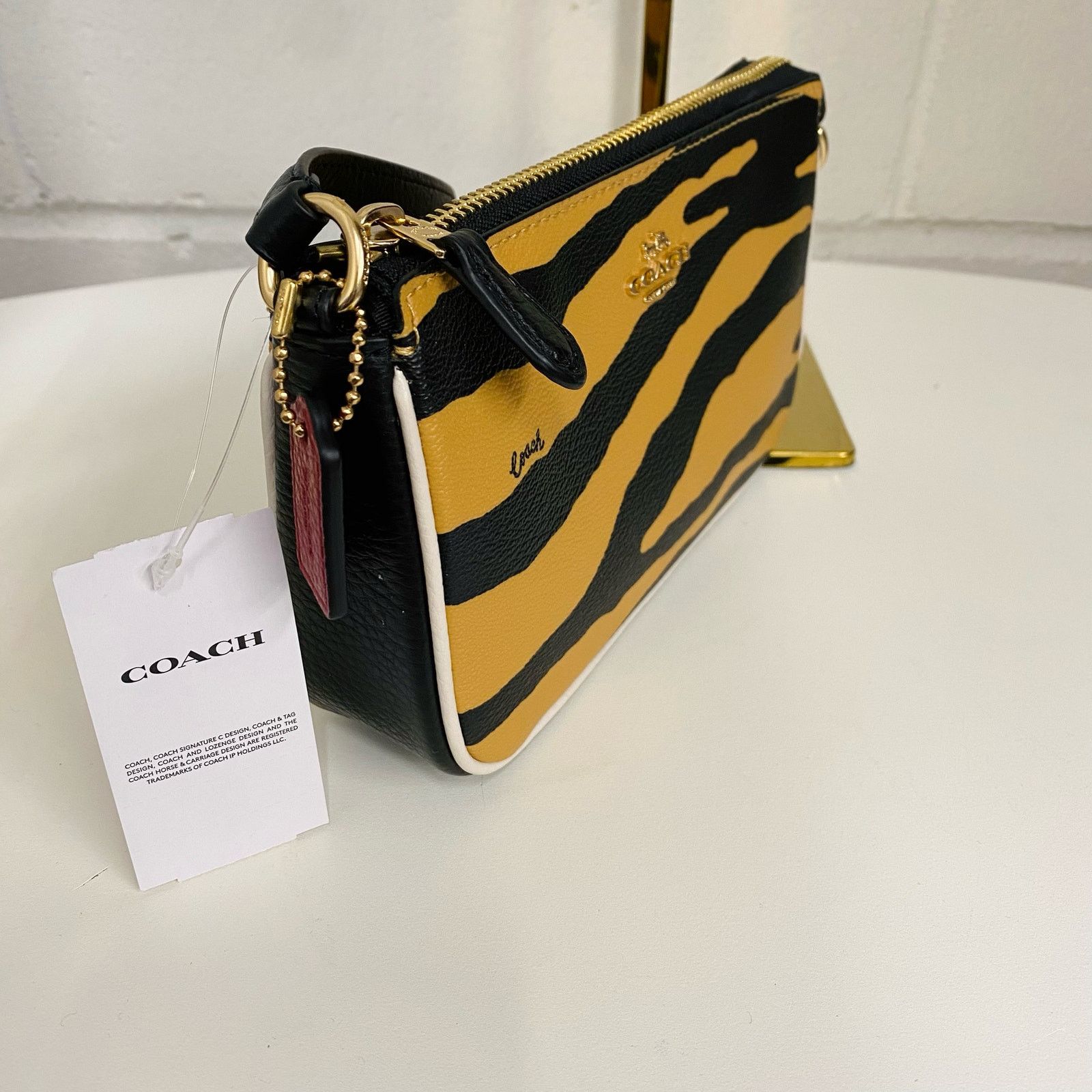 Shops Coach honey black multi crossbody