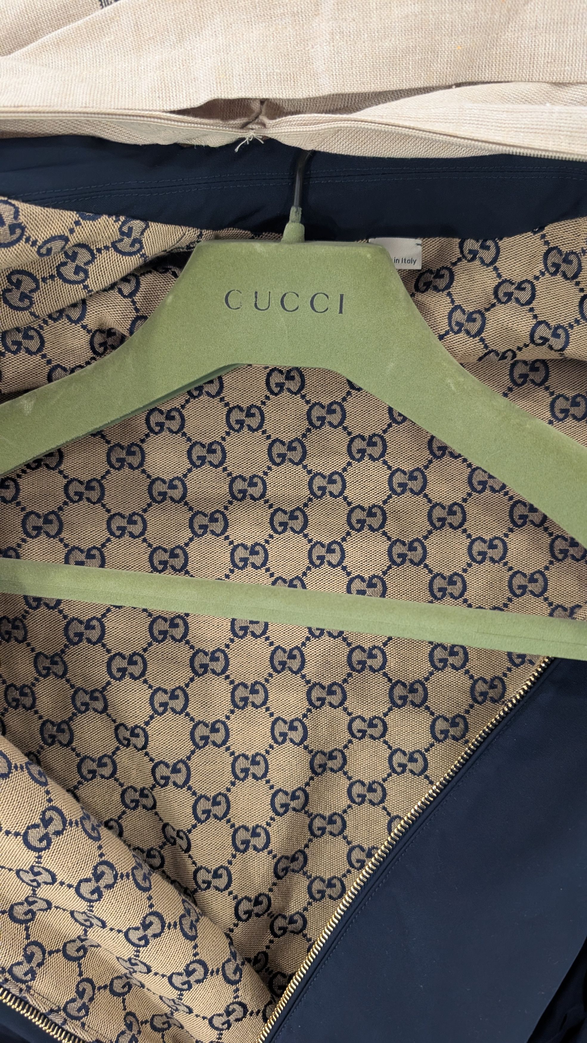 Gucci GUCCI Reversible GG Monogram Jacket Blue Beige Size US S / EU 44-46 / 1 - 11 Thumbnail
