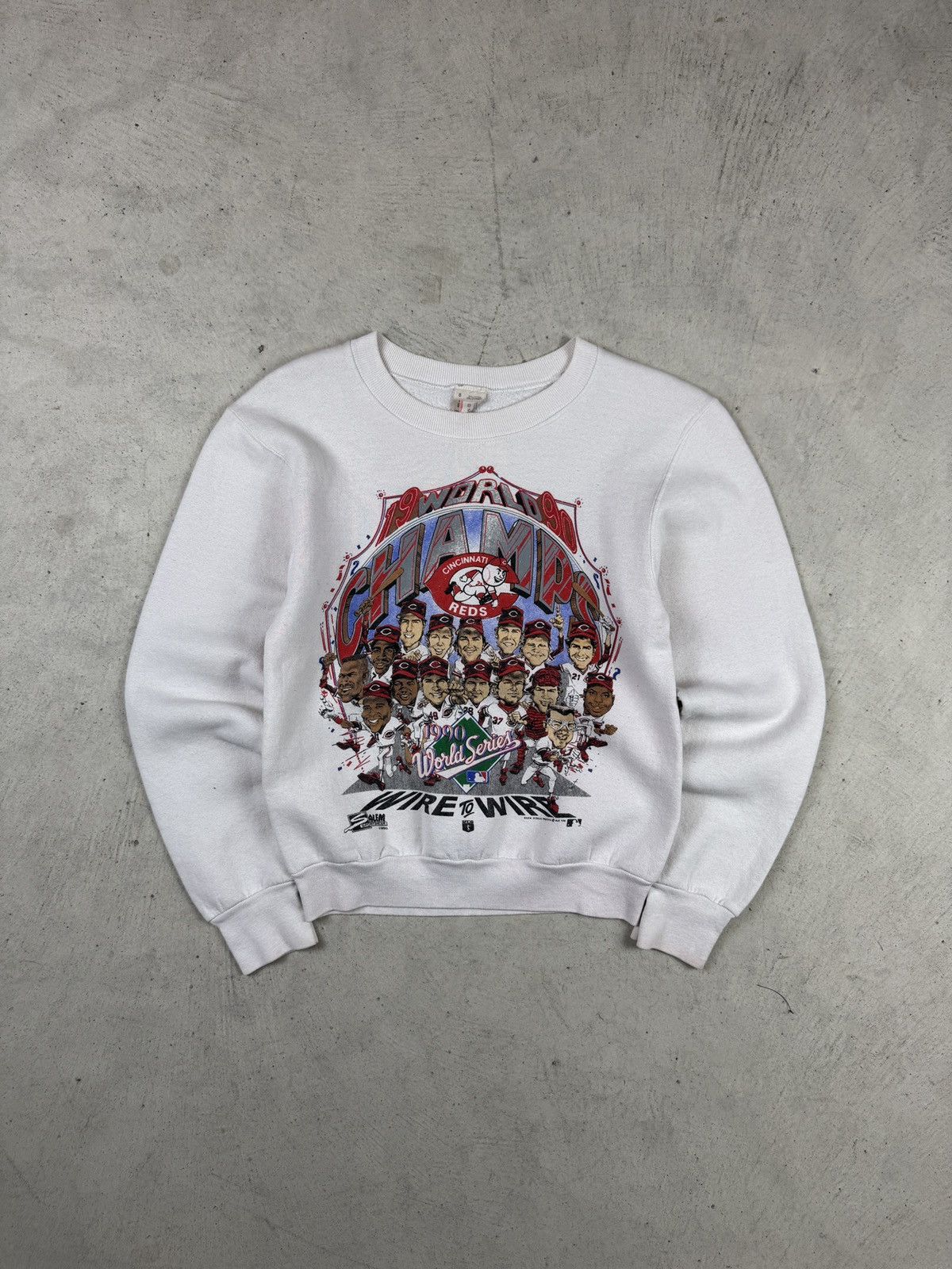 Salem Sportswear × Vintage 1990s Cincinnati Reds Salem Crewneck Size US S / EU 44-46 / 1 - 1 Thumbnail