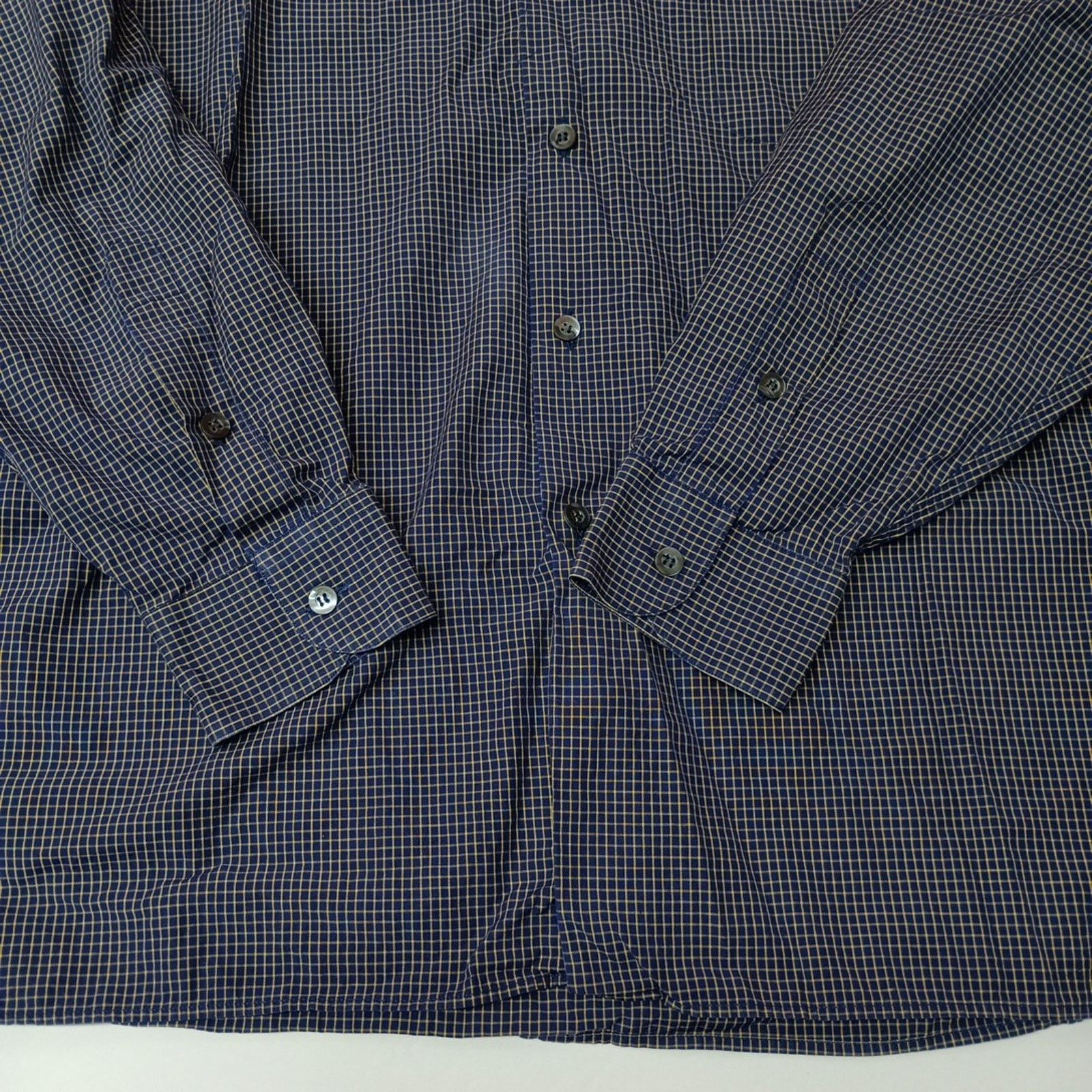 Ermenegildo Zegna Ermenegildo Zegna Shirt Mens 2XL Blue Yellow Check Button Up Size US XXL / EU 58 / 5 - 2 Thumbnail