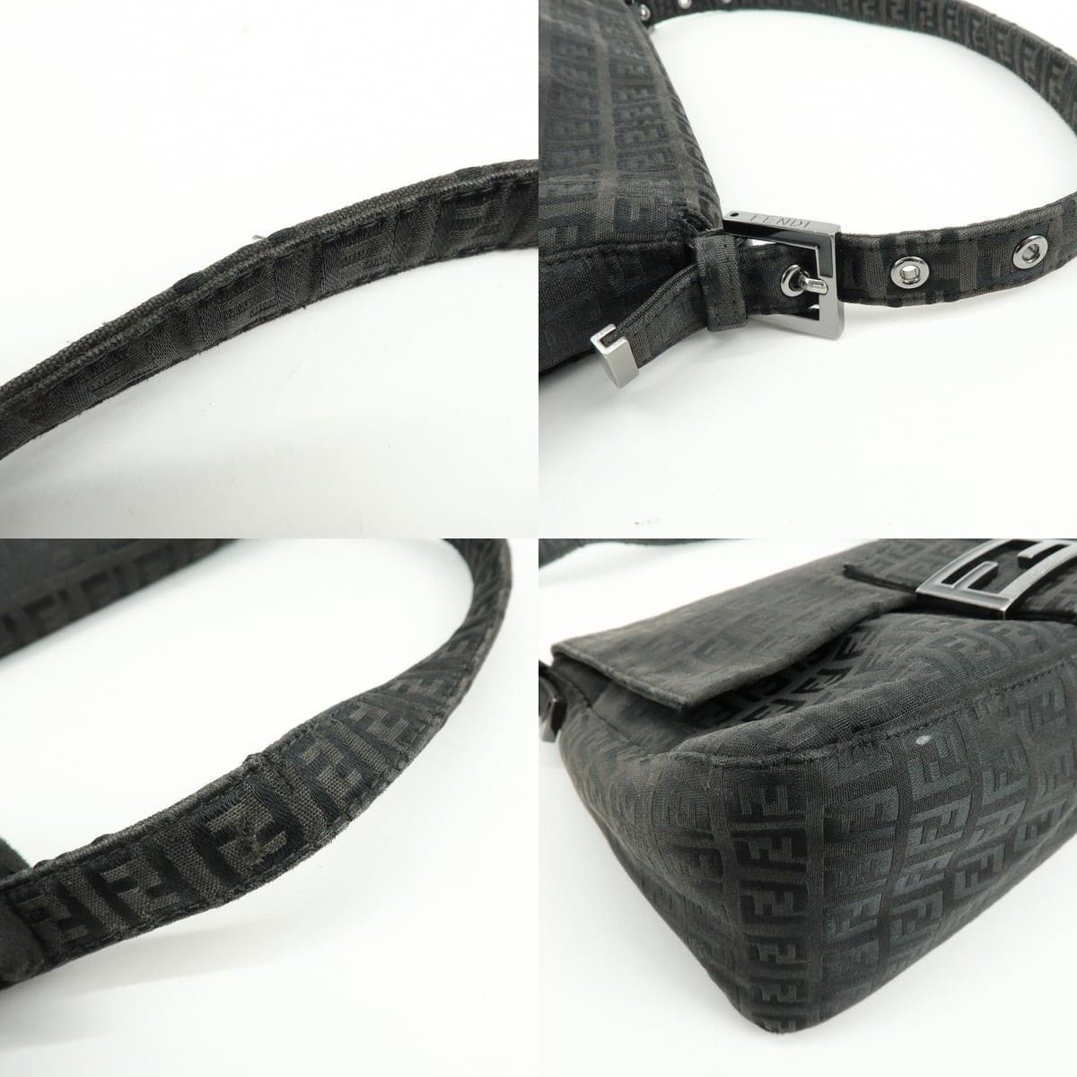 Fendi Fendi Zucca Mamma Baguette Shoulder Bag Black Size ONE SIZE - 4 Thumbnail