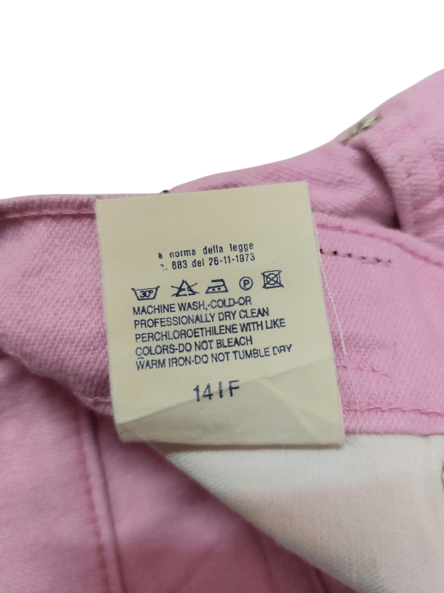 Versace 🔥 VTG 🔥 Versace Jeans Couture Pinky Denim Pants Size 29" - 17 Thumbnail