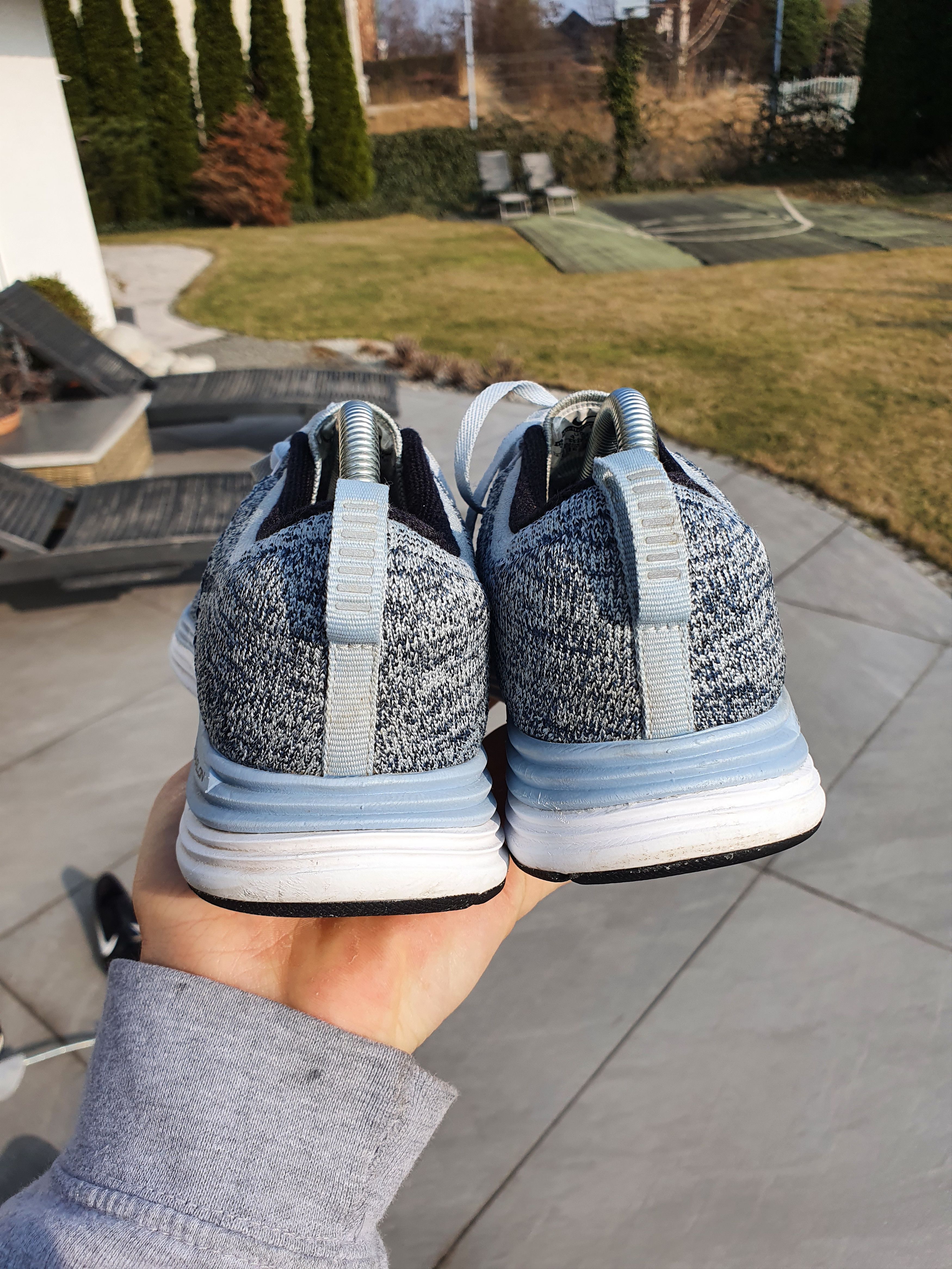 Nike 2012 Nike Wmns Flyknit Lunar1+ 'Light Armory Blue' Size US 7 / IT 37 - 3 Thumbnail