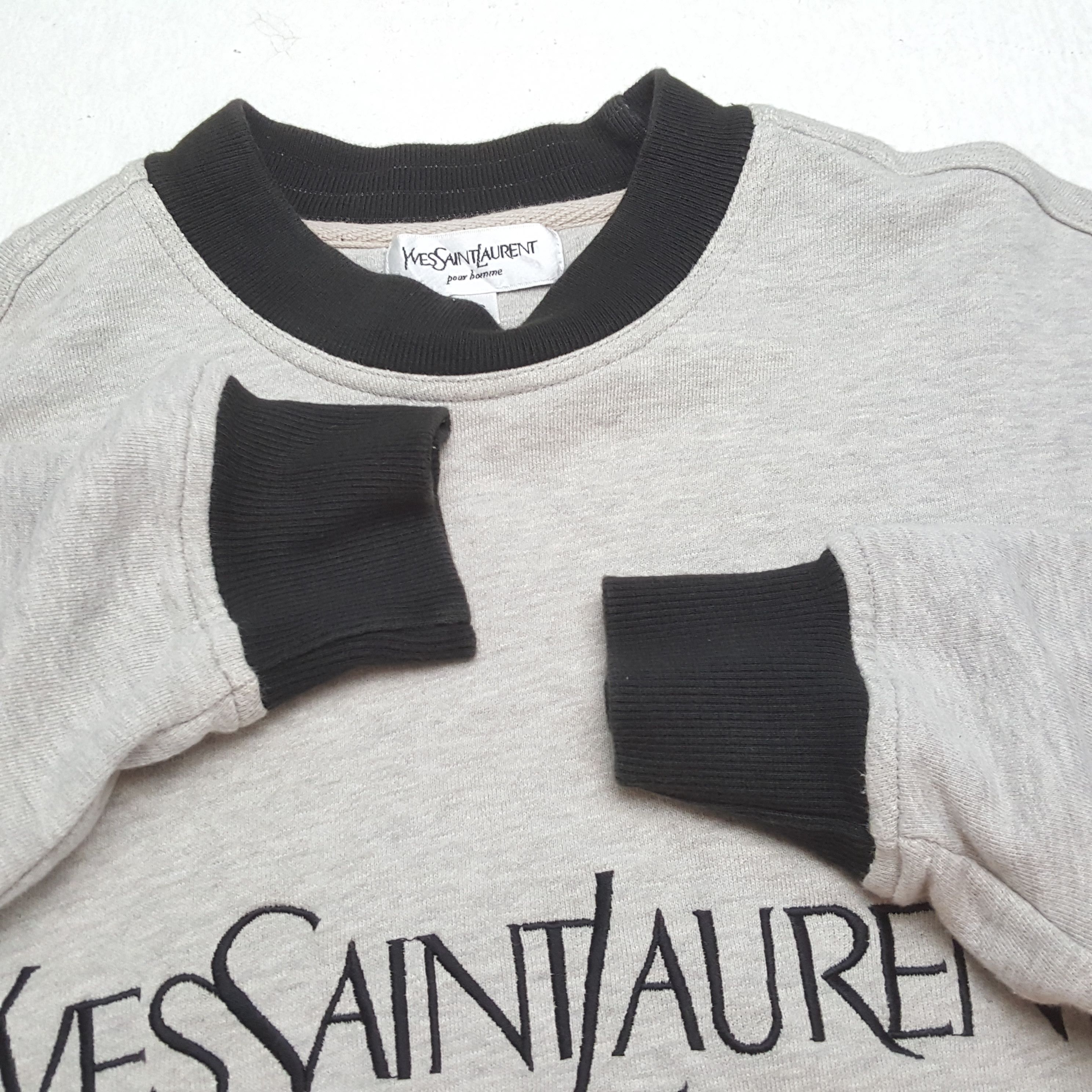 Vintage YVES SAINT LAURENT Italian Fashion Brand Sweatshirts
