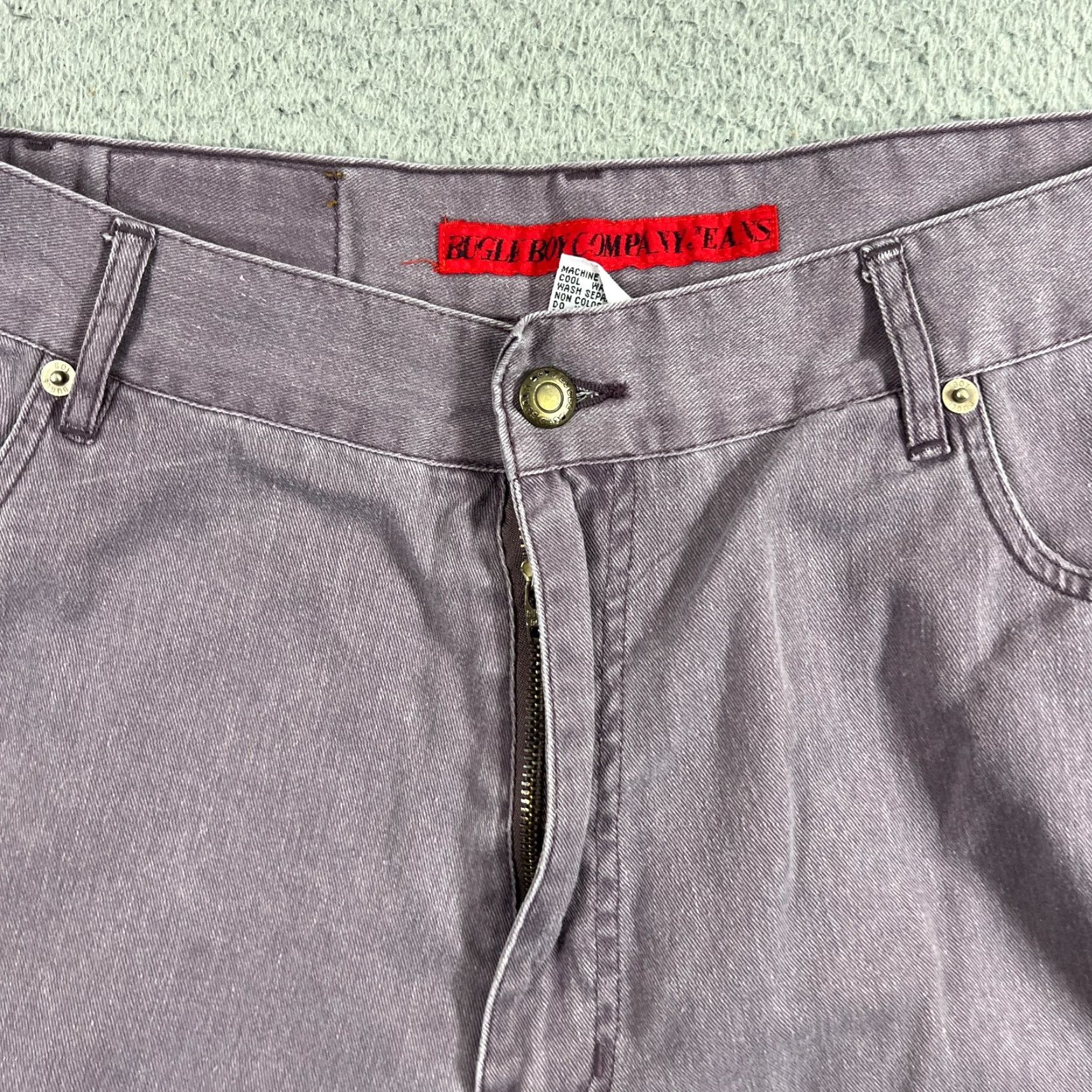 Bugle Boy VINTAGE Bugle Boy Denim Shorts 1990s Mens Regular 36 Purple Size US 36 / EU 52 - 2 Thumbnail