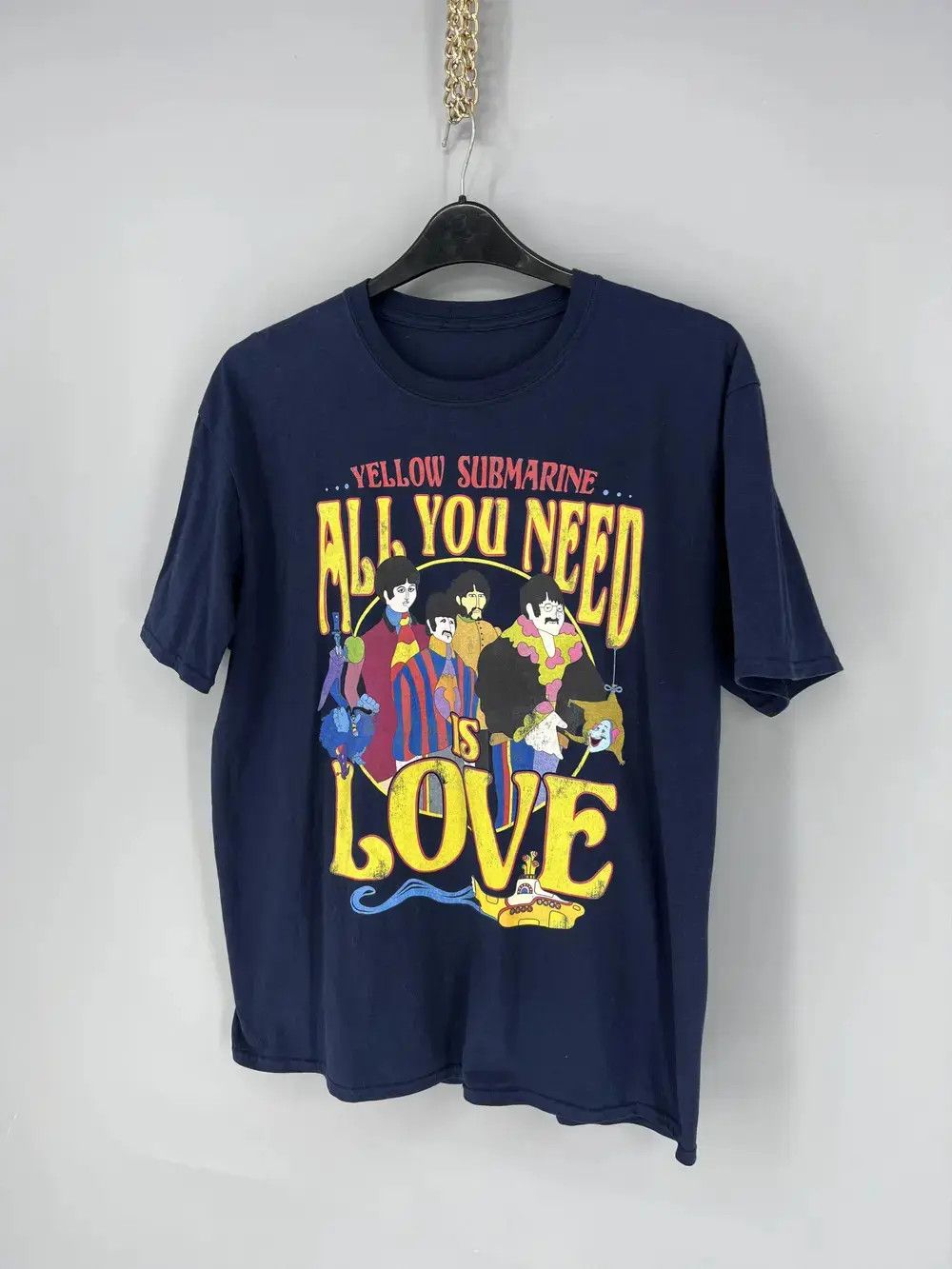 Band Tees Vintage Y2K The Beatles All You Need Thrashed Rock Size US XL / EU 56 / 4 - 3 Thumbnail