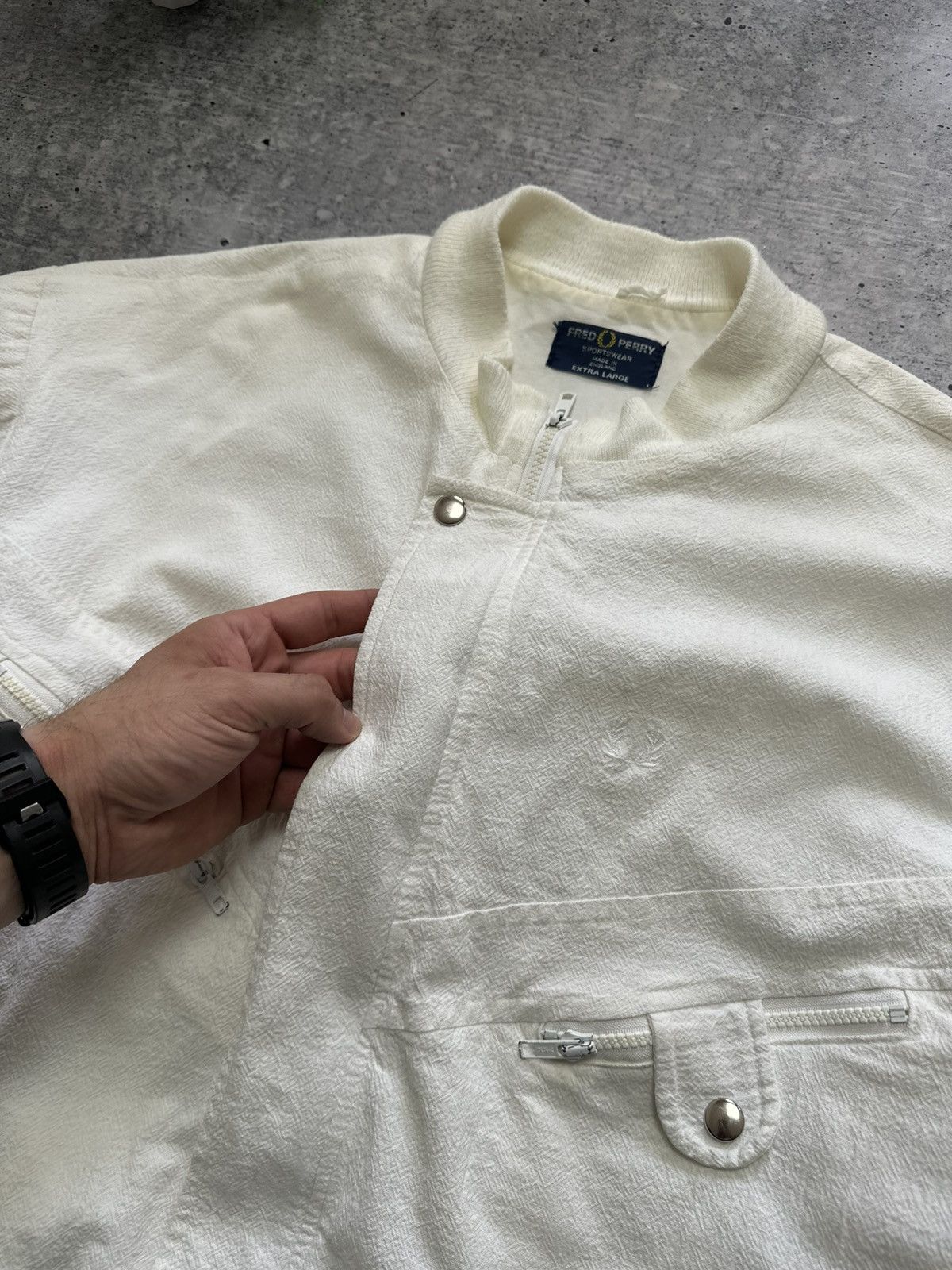 Fred Perry Vintage 90s Fred Perry Y2K Casual Windbreaker Jacket Size US L / EU 52-54 / 3 - 4 Thumbnail