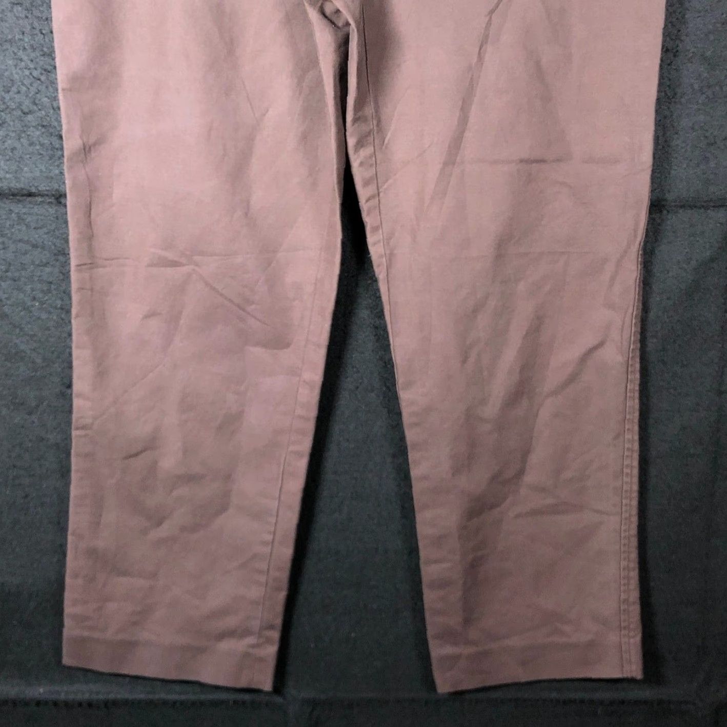 Ann Taylor VINTAGE Ann Taylor LOFT Womens Pants Brown Chino Mid Rise Straight Ankle Stretch 6 Size 28" / US 6 / IT 42 - 3 Thumbnail