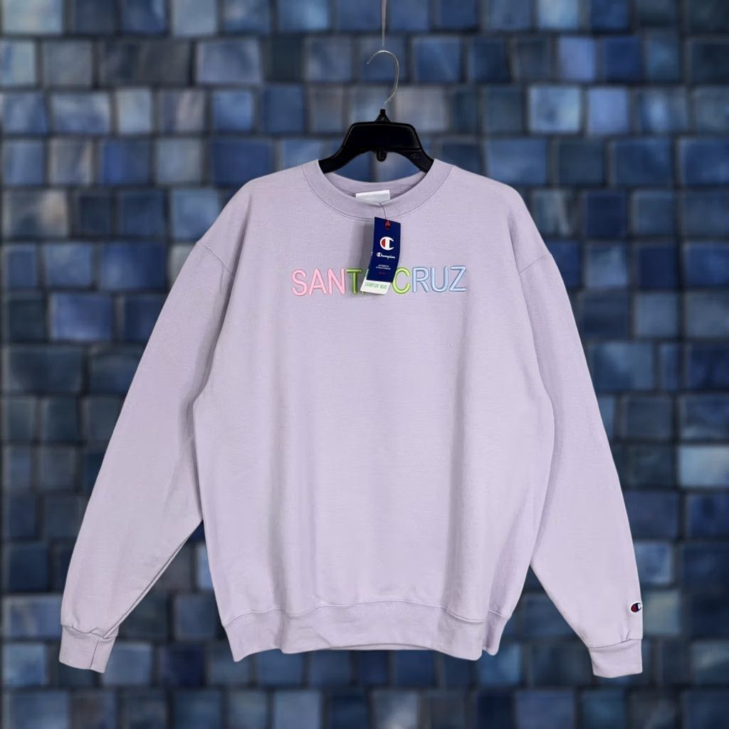 Champion Champion Sweatshirt Adult Large Purple Santa Cruz Embroidered Fleece Pullover Size US L / EU 52-54 / 3 - 1 Thumbnail