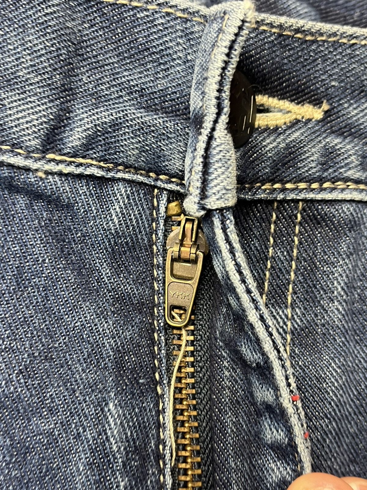 Japanese Brand Vintage Blue Embroidery Baggy Winged Jeans Y2K Size US 32 / EU 48 - 20 Thumbnail