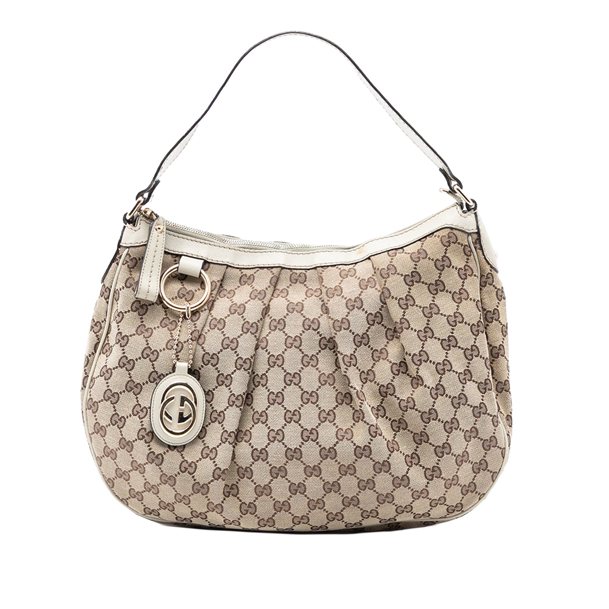 Gucci Gg Canvas Sukey Shoulder Bag in Beige, Women's