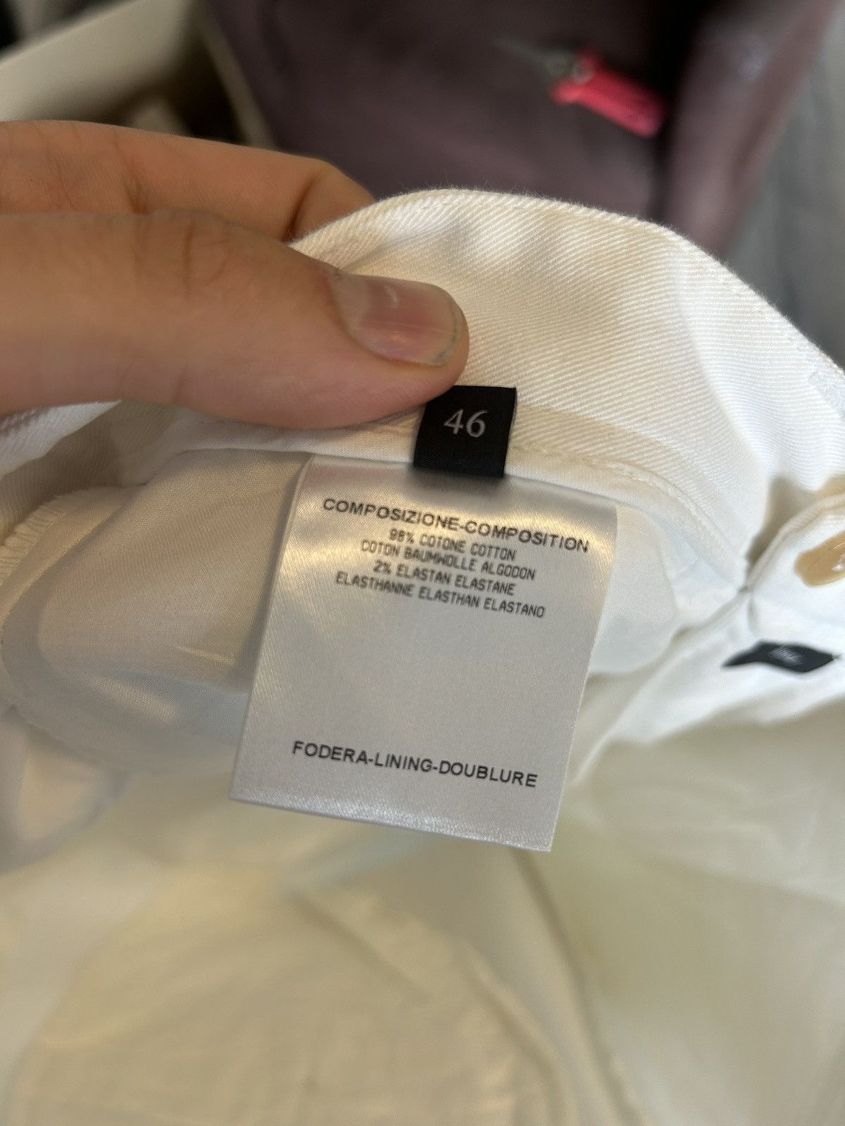 Gucci White Slim Fit Pants - Cotton Blend with Subtle Logo Detail Size US 30 / EU 46 - 16 Thumbnail