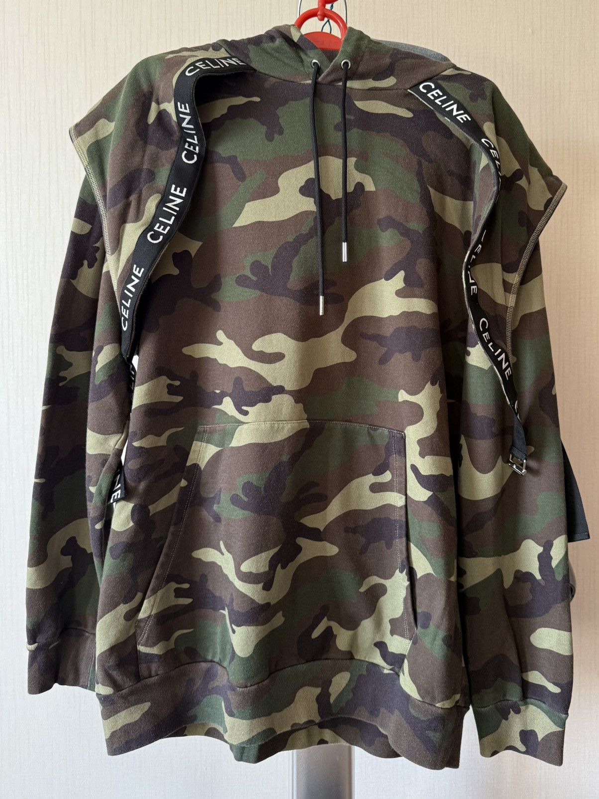 Celine CELINE BY HEDI SLIMANE Oversized Logo Band Camo Hoodi Size US M / EU 48-50 / 2 - 7 Thumbnail