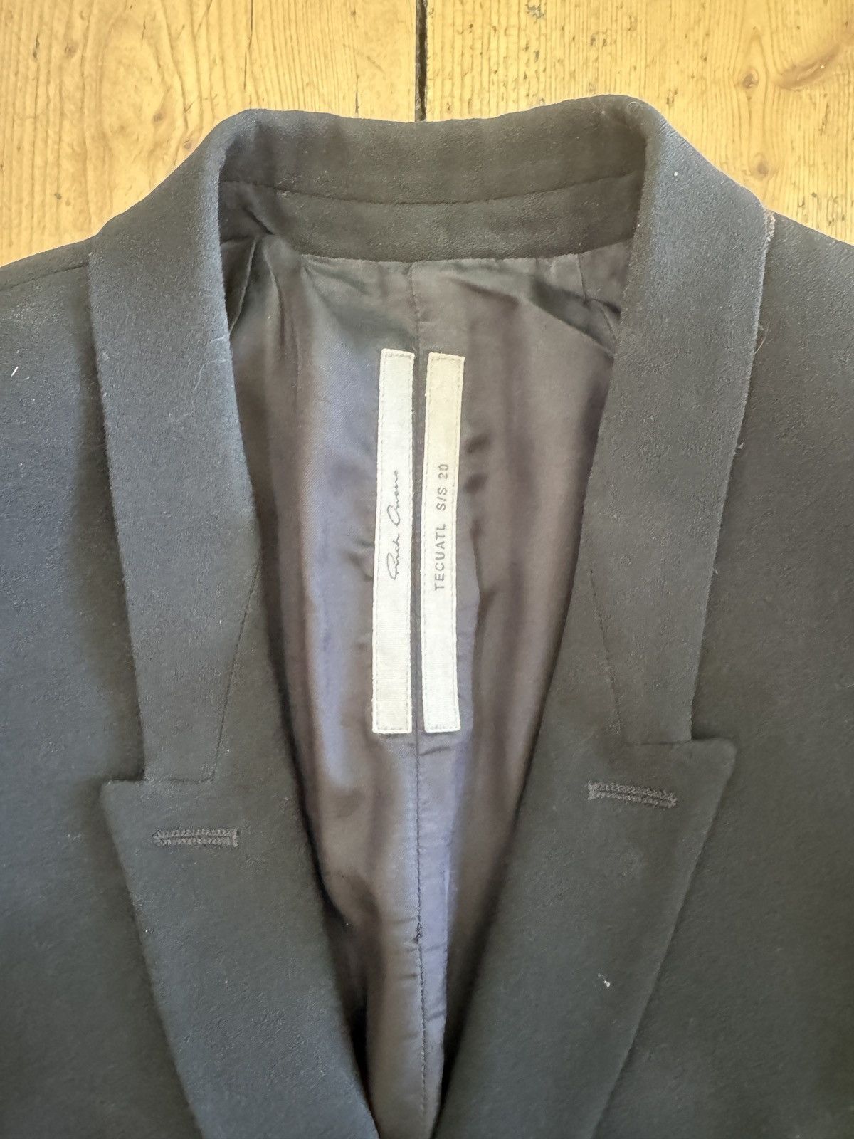 Rick Owens Tecuatl Tatlin tailored jacket in wool crepe Size 40L - 7 Thumbnail