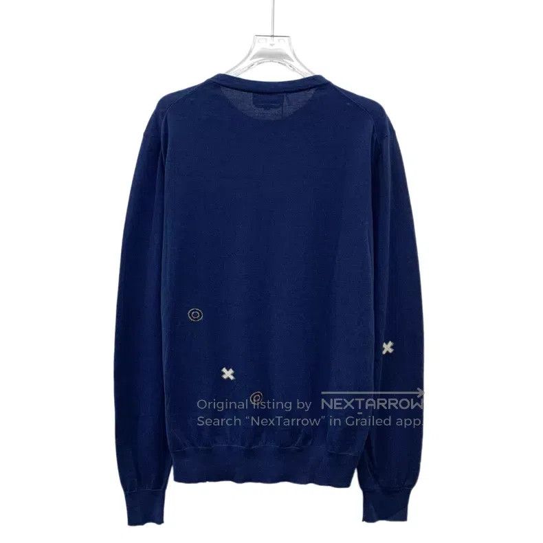 Hermes Hermes Dark blue chessboard pattern intarsia cotton round Size US L / EU 52-54 / 3 - 2 Thumbnail