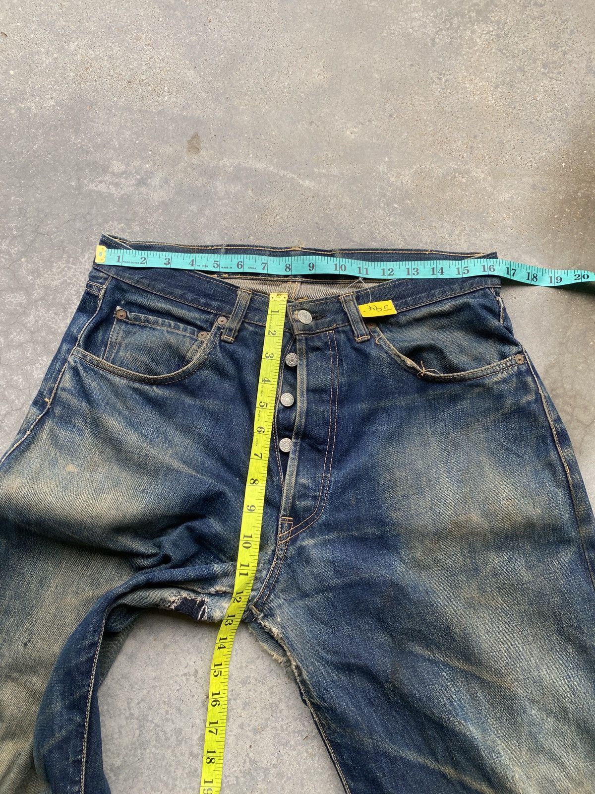 PPFM × Vintage Vintage yellow division selvedge denim Size US 33 - 10 Thumbnail