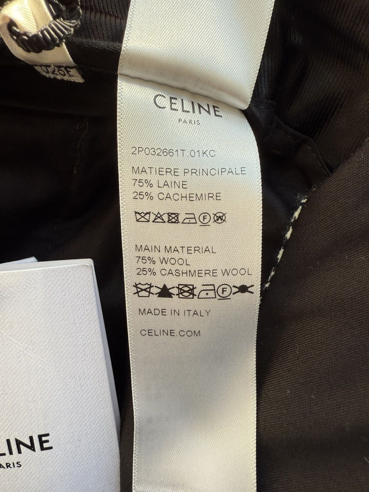 Celine SS23 Celine Houndstooth cashmere Flared Pants Hedi Slimane Size 40L - 19 Thumbnail