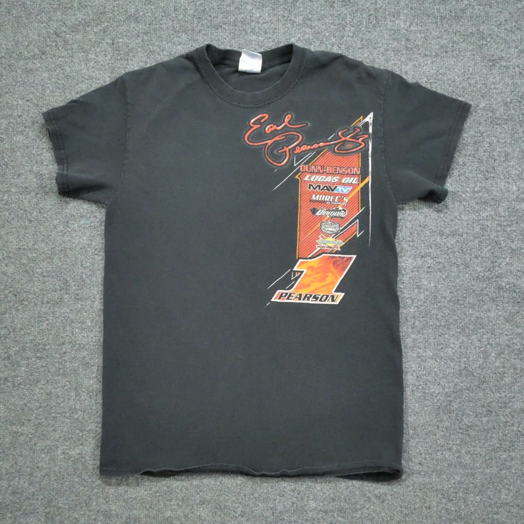 Gildan Gildan T Shirt Mens Small Black Motorsports Racing Cars Y2K Earl Pearson JR Size US S / EU 44-46 / 1 - 2 Thumbnail
