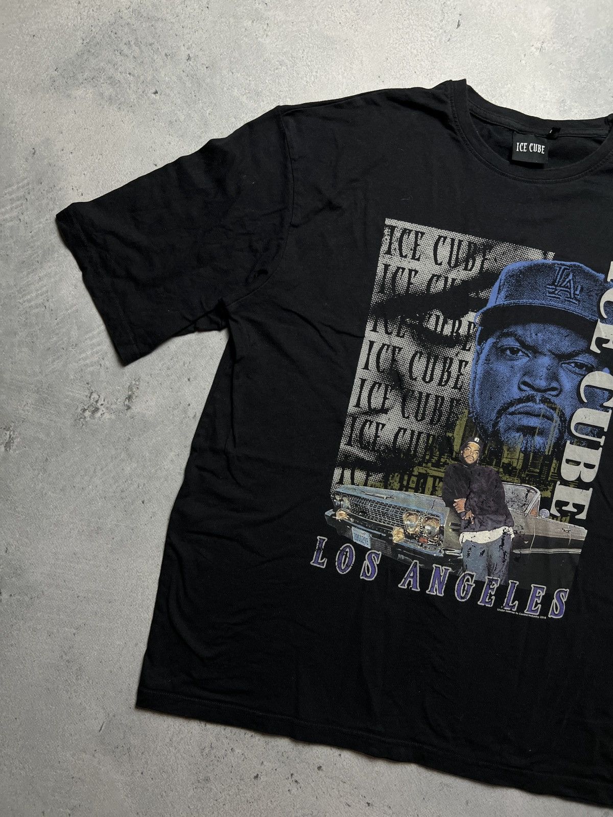 Band Tees Vintage Style Thrashed Faded Black Rap Tee Ice Cube Hip Hop Size US M / EU 48-50 / 2 - 2 Thumbnail