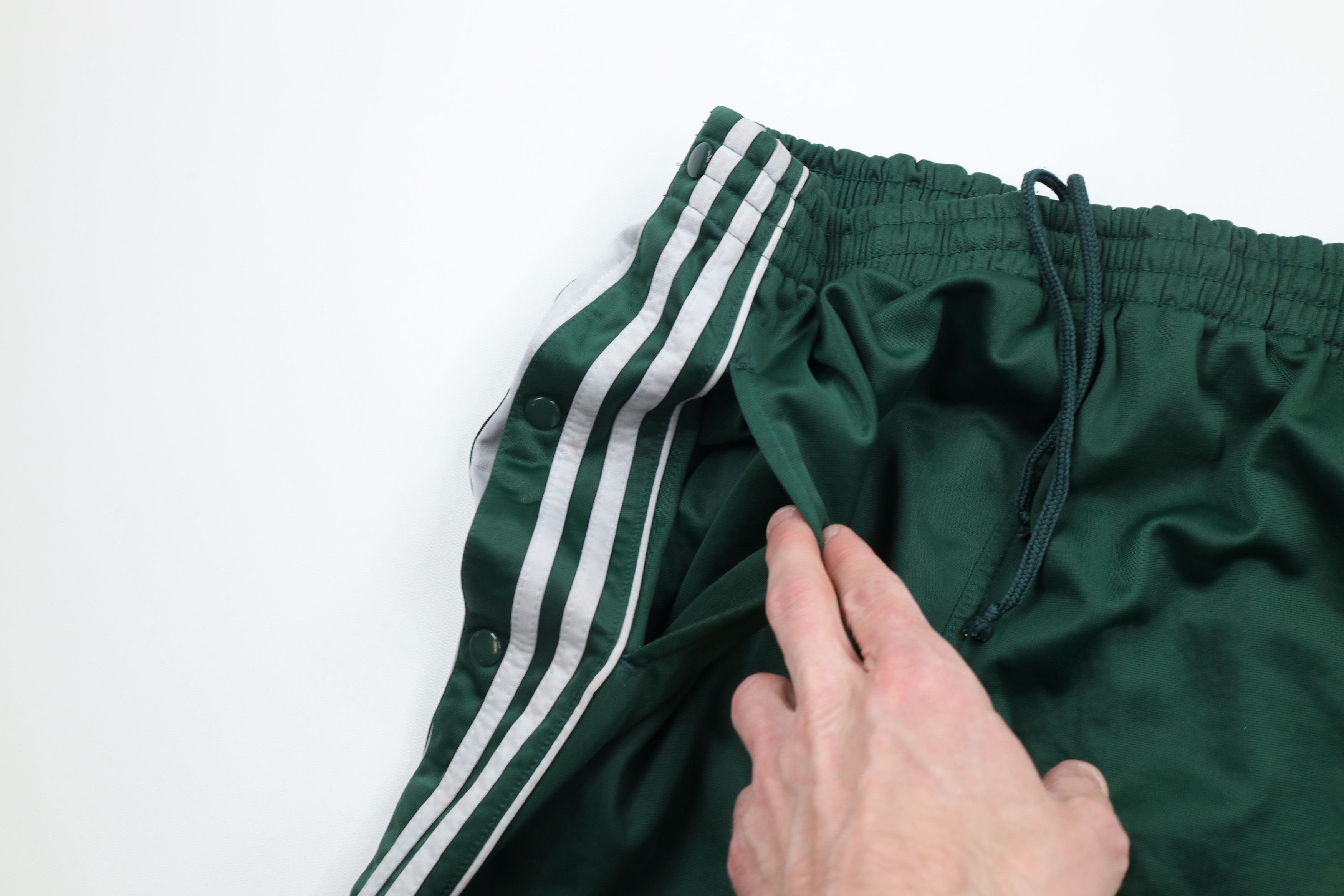 Vintage Vintage 90s Streetwear Striped Tearaway Sweatpants Green Size US 36 / EU 52 - 9 Thumbnail