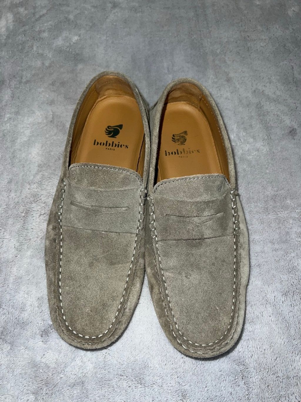 Bobbies Men's Bobbies PARIS Ash Green Suede Loafers & Slip-Ons EU 42 Size US 9 / EU 42 - 3 Thumbnail