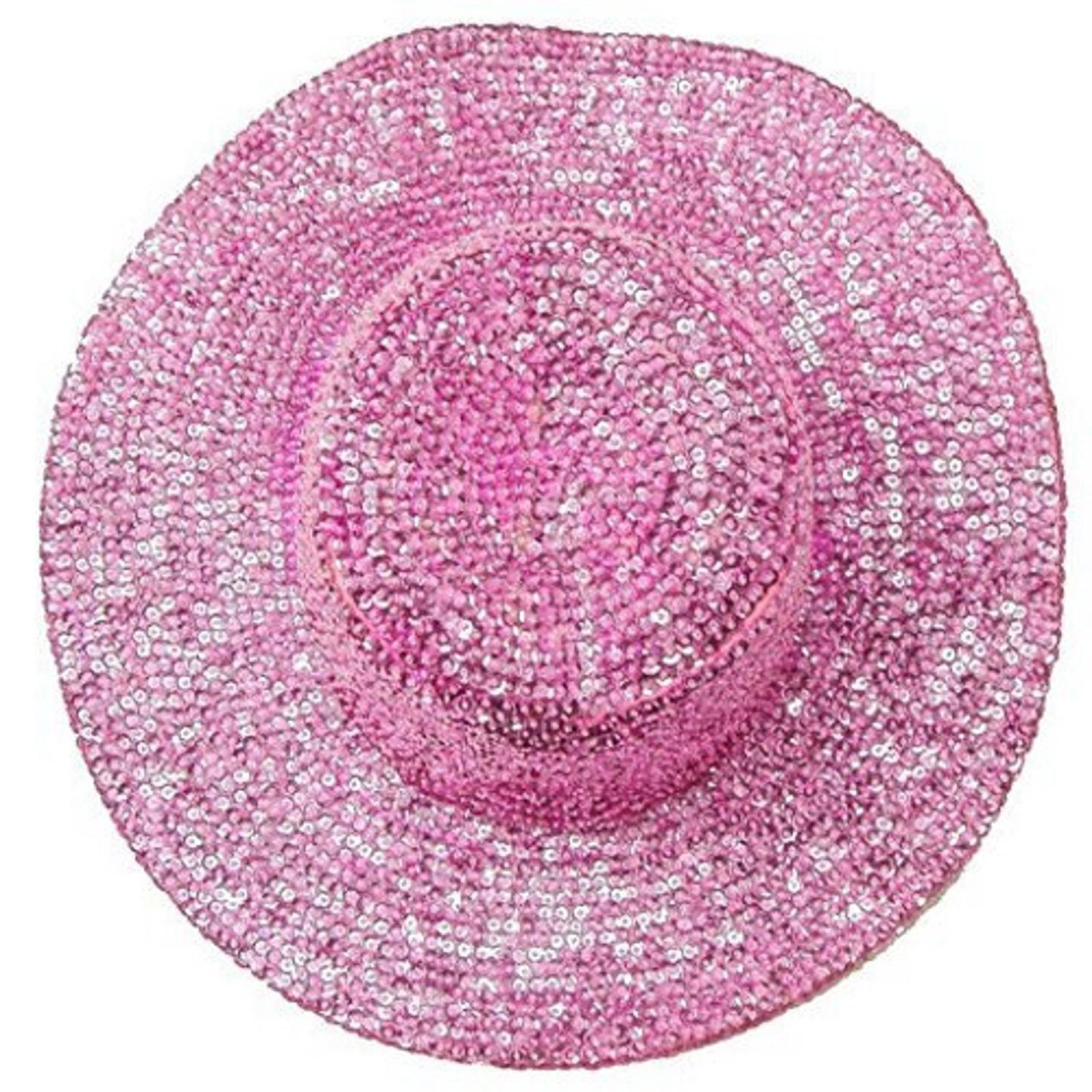 Cowboy Equipment Sequin Cowboy Cowgirl Hat LITE PINK Size ONE SIZE - 1 Preview
