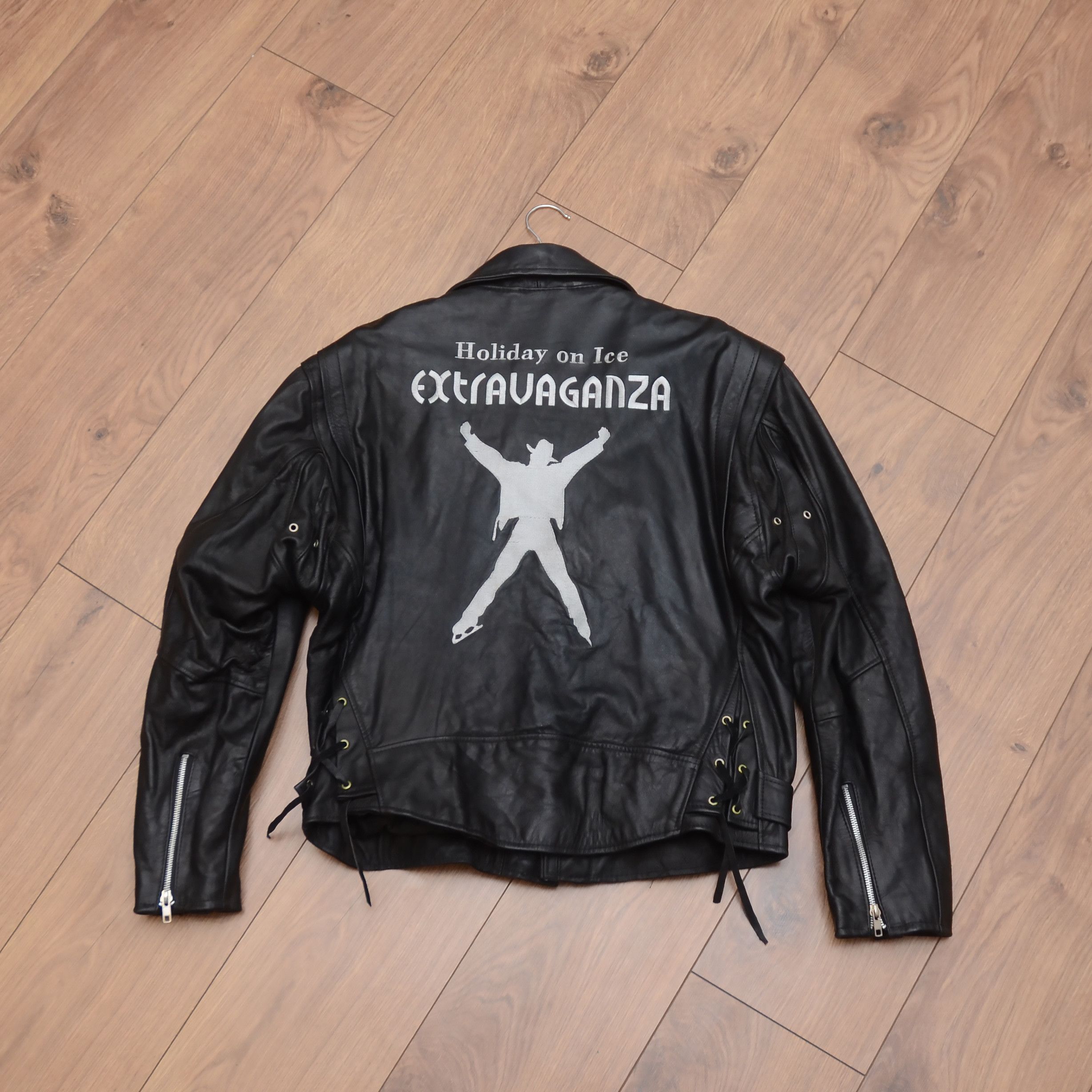 Vintage VINTAGE Made in France BLACK MOTORCYCLE LEATHER BIKER JACKET Size US M / EU 48-50 / 2 - 14 Thumbnail