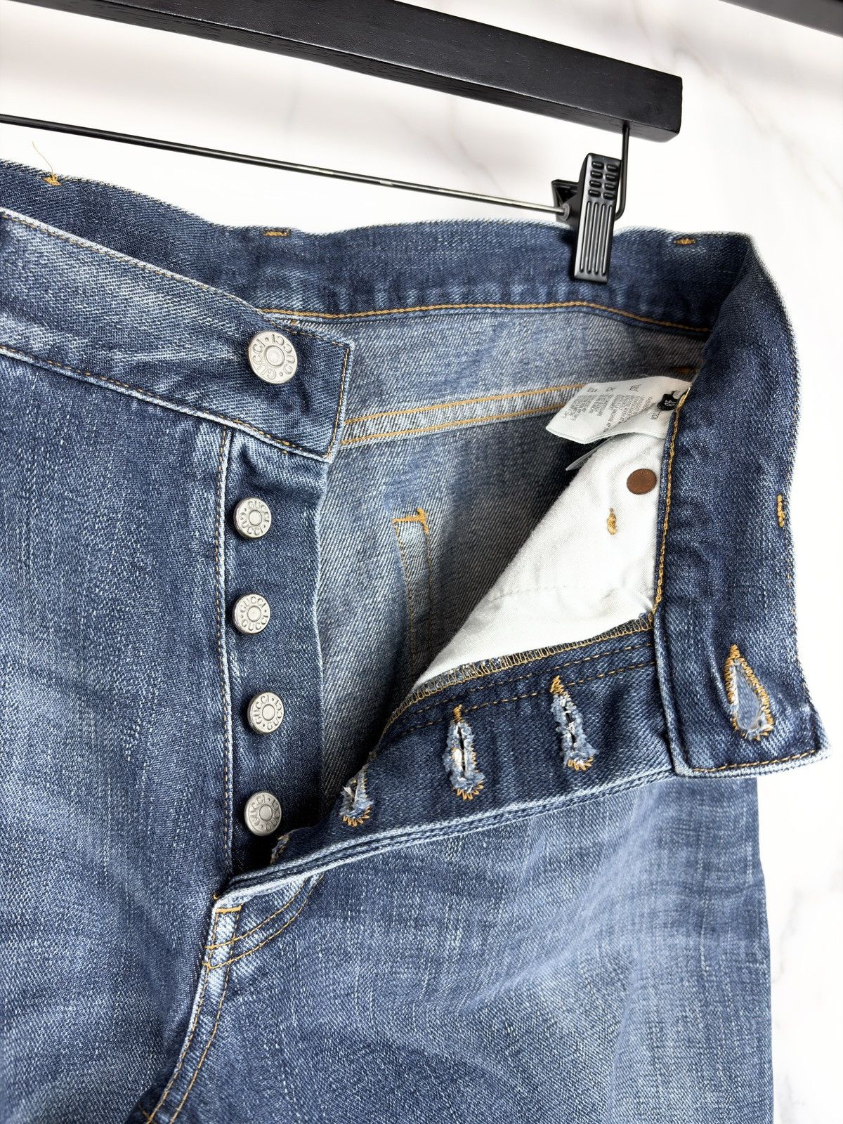 Gucci Gucci Tom Ford Vintage Straight Leg Faded Blue Denim Jeans Size US 32 / EU 48 - 6 Thumbnail