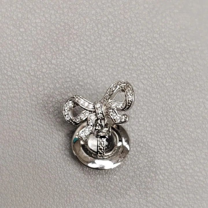 Vivienne Westwood Vivienne Westwood Silver Bow Earrings for Women Size ONE SIZE - 4 Thumbnail