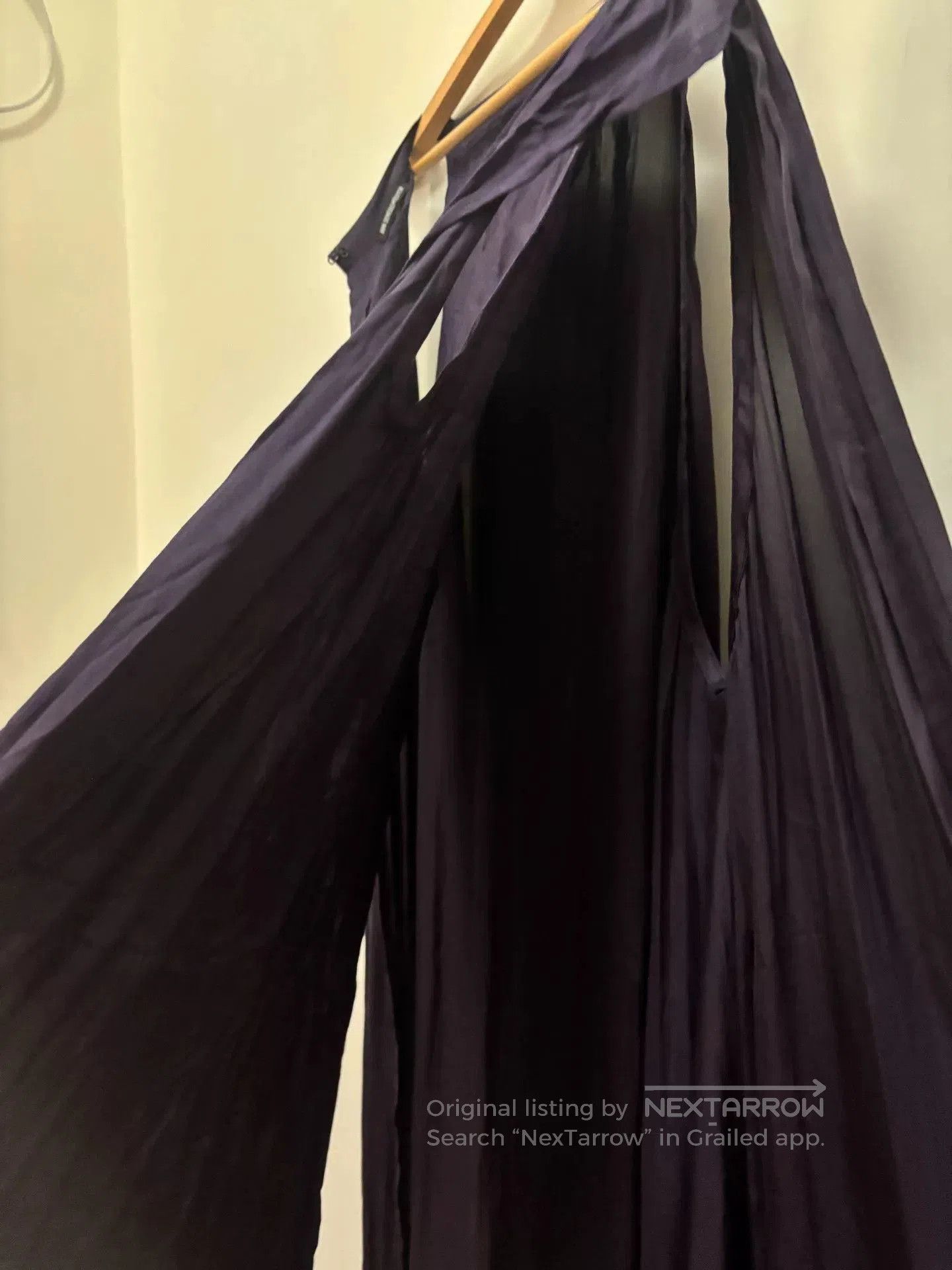 Ann Demeulemeester Ann Demeulemeester Purple Silk Long Dress. Size 33" - 3 Thumbnail