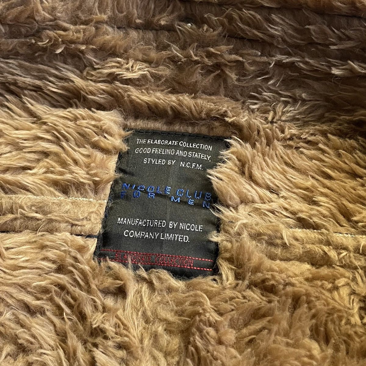 If Six Was Nine × Le Grande Bleu (L.G.B.) × Nicole Club 🇯🇵 NICOLE CLUB FOR MEN SUEDE FAUX FUR BUTTON UP JACKET Size US M / EU 48-50 / 2 - 14 Thumbnail