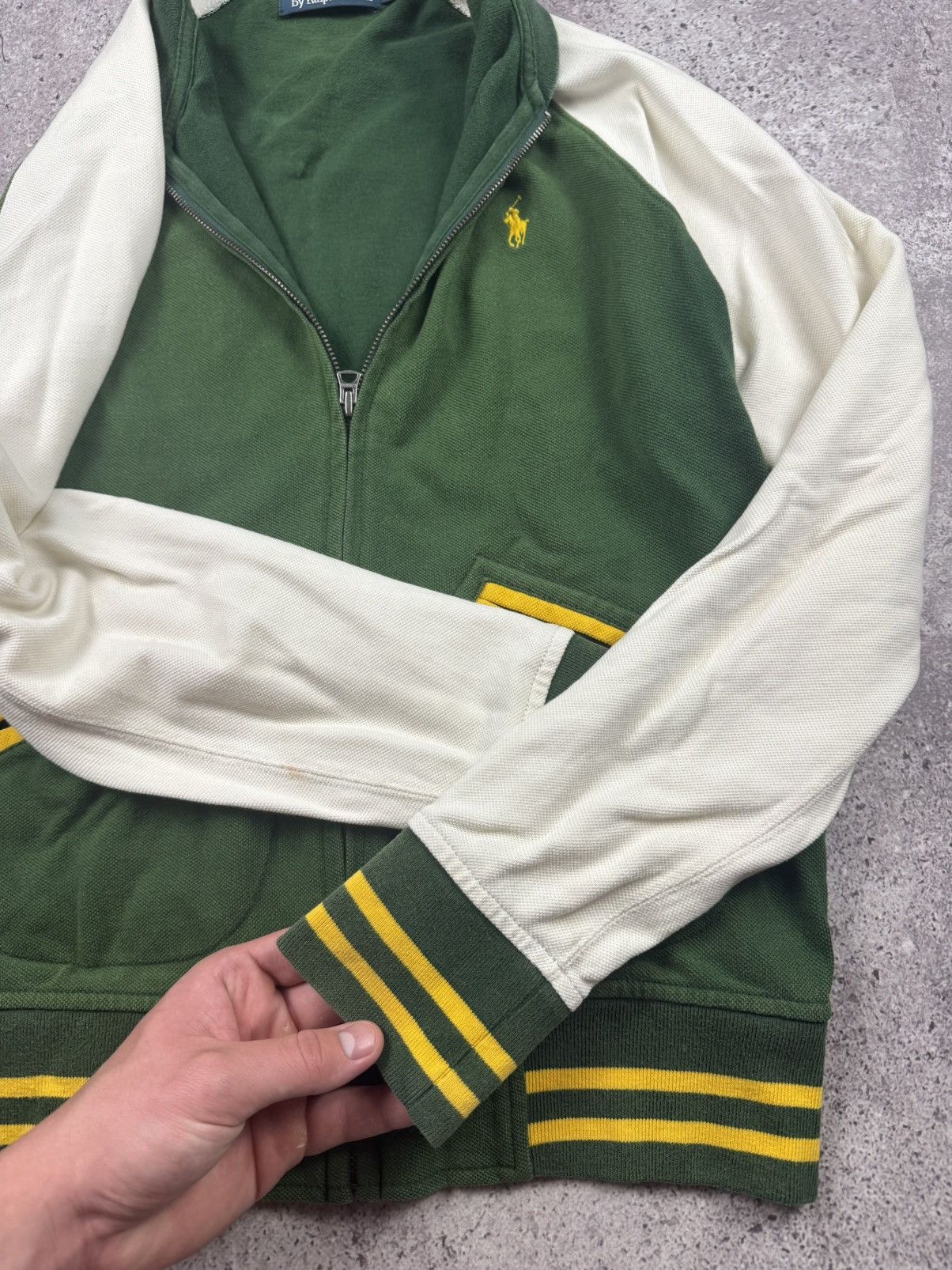 Polo Ralph Lauren Vintage Polo Ralph Lauren knitted bomber Y2K jacket faded Size US S / EU 44-46 / 1 - 6 Thumbnail
