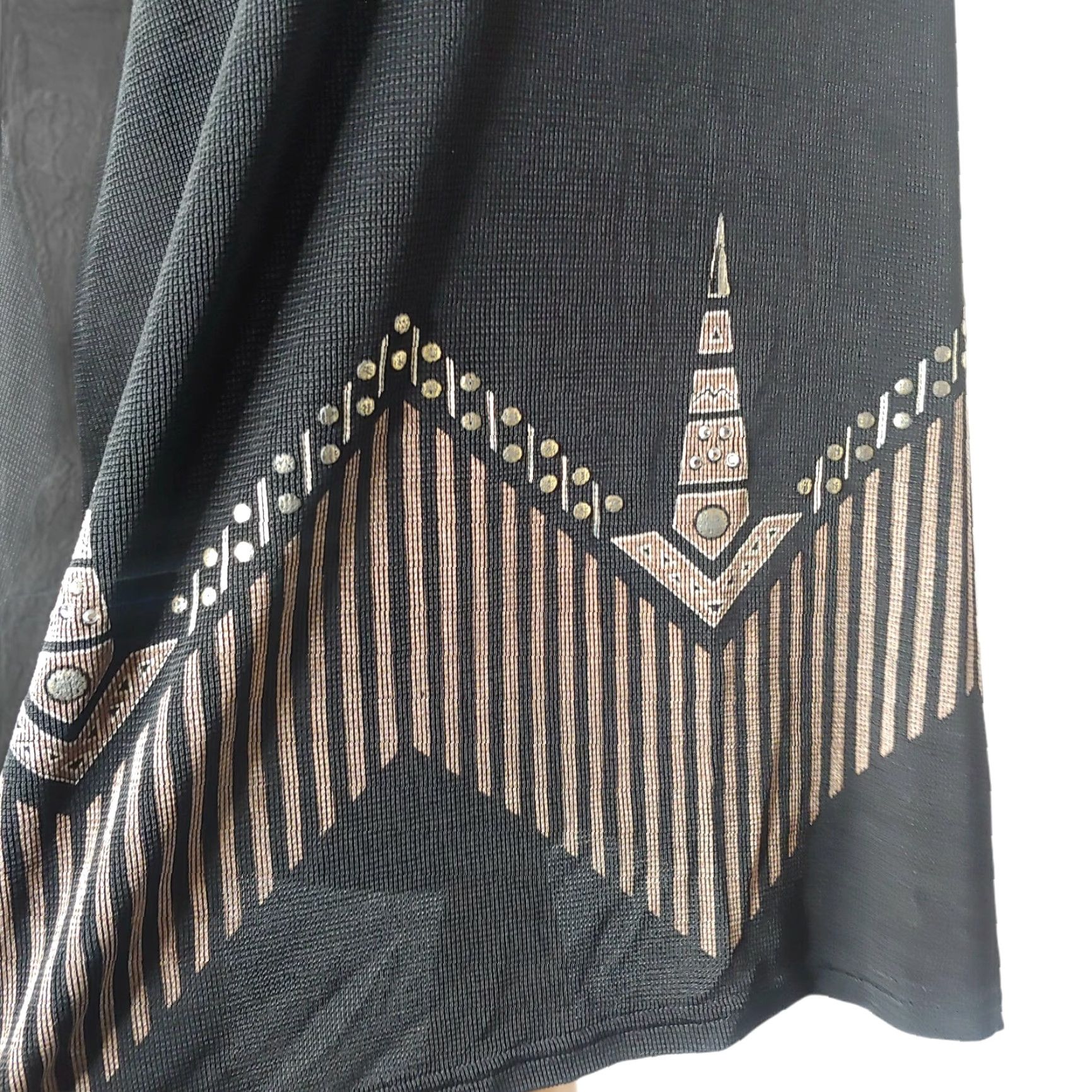 Vintage Defi Paris Shirt Large Long Sleeve Geometric Regency France Rhinestones Dakota Size L / US 10 / IT 46 - 5 Thumbnail