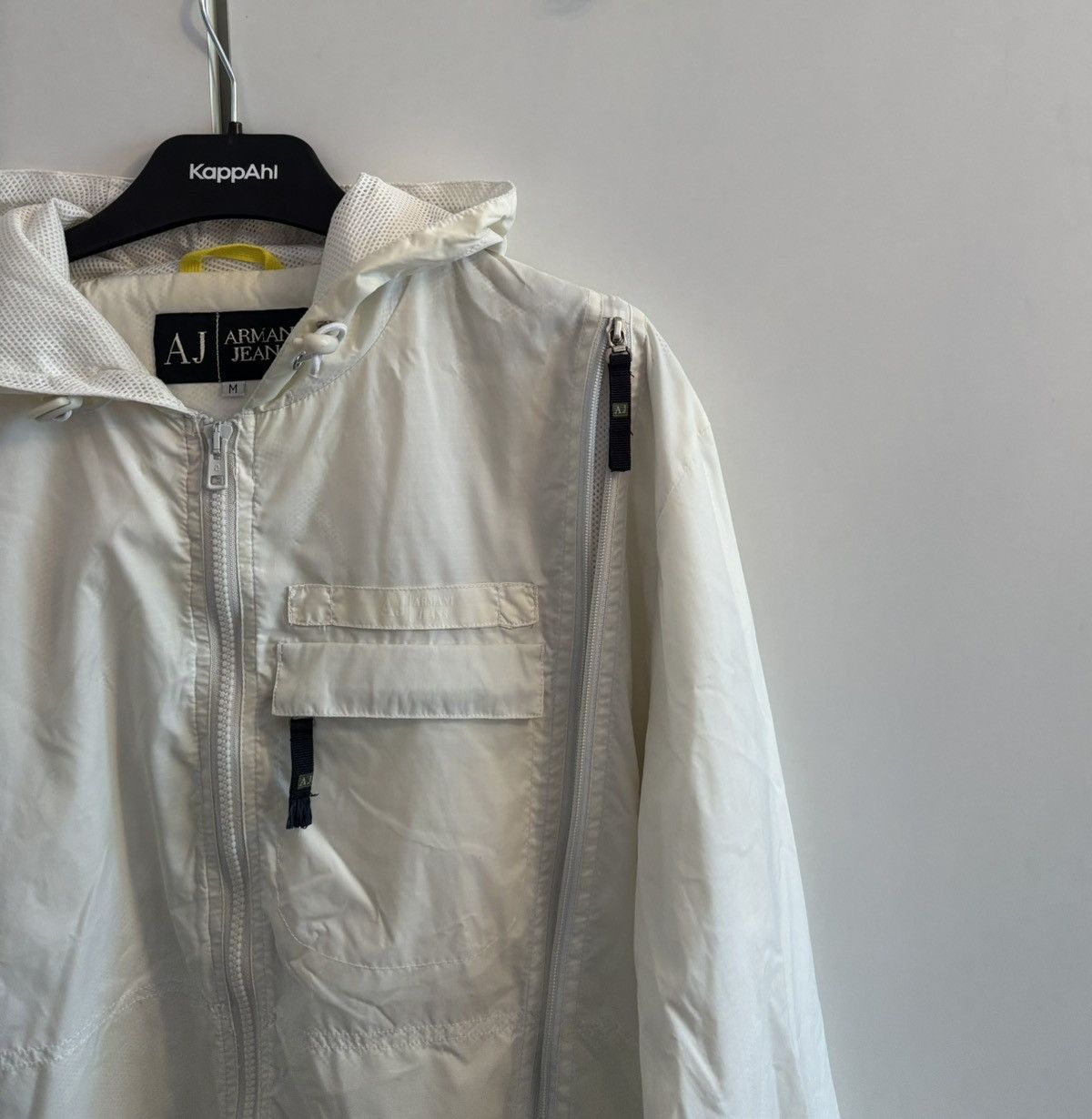 Armani 2000s Armani 5-zip AJ White Jacket Avantgarde Size US M / EU 48-50 / 2 - 3 Thumbnail