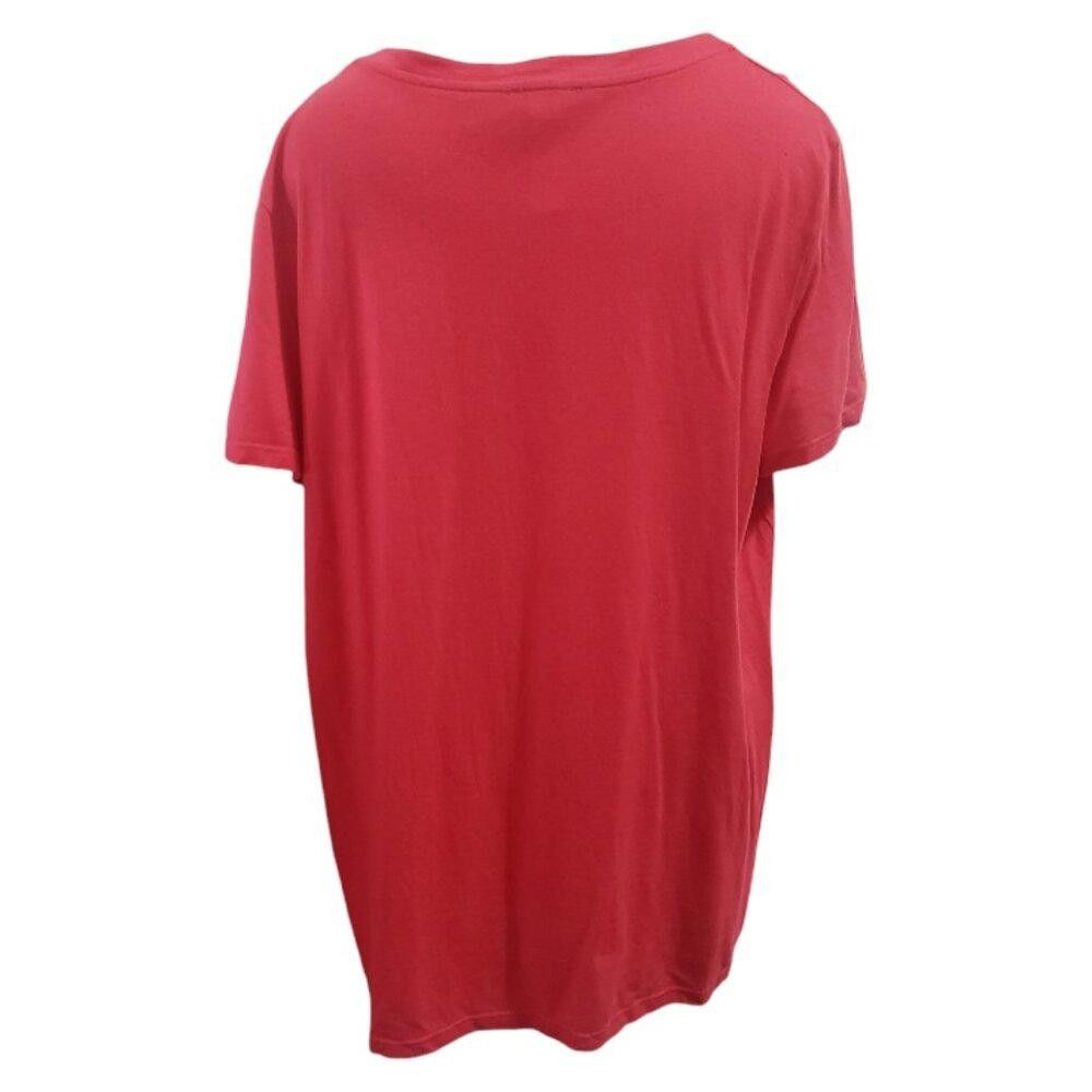 Hanro CT1821 Hanro Deep Salmon V-neck Short Sleeve Tee L Size L / US 10 / IT 46 - 3 Thumbnail