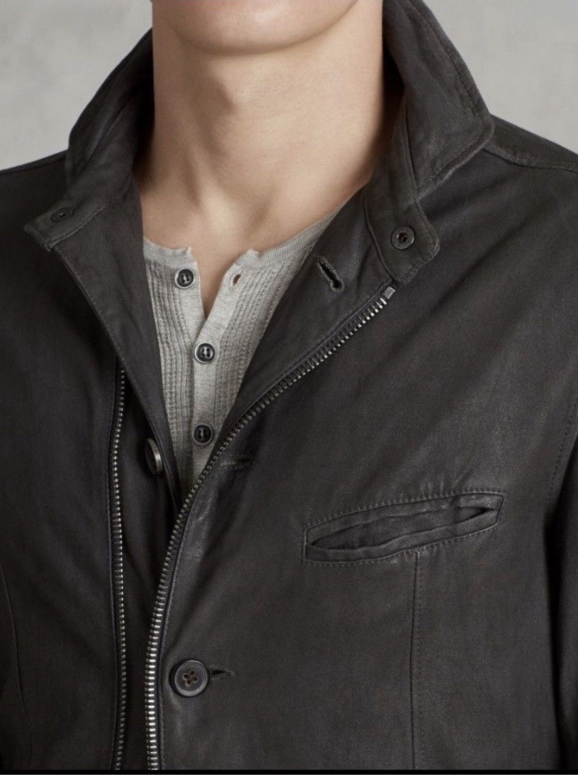 John Varvatos Garment Washed Suede Jacket EU 54 USA 44 Size US L / EU 52-54 / 3 - 3 Thumbnail