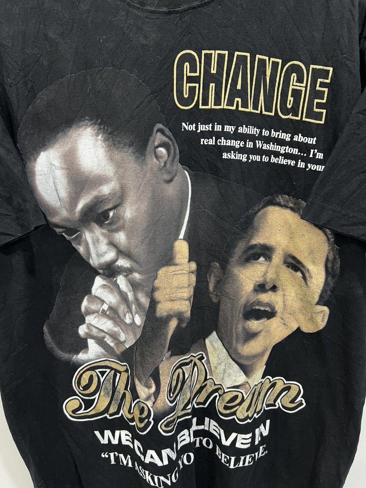 Vintage Martin Luther and Obama Y2K Change Dream Tee Shirt president Size US XL / EU 56 / 4 - 2 Thumbnail