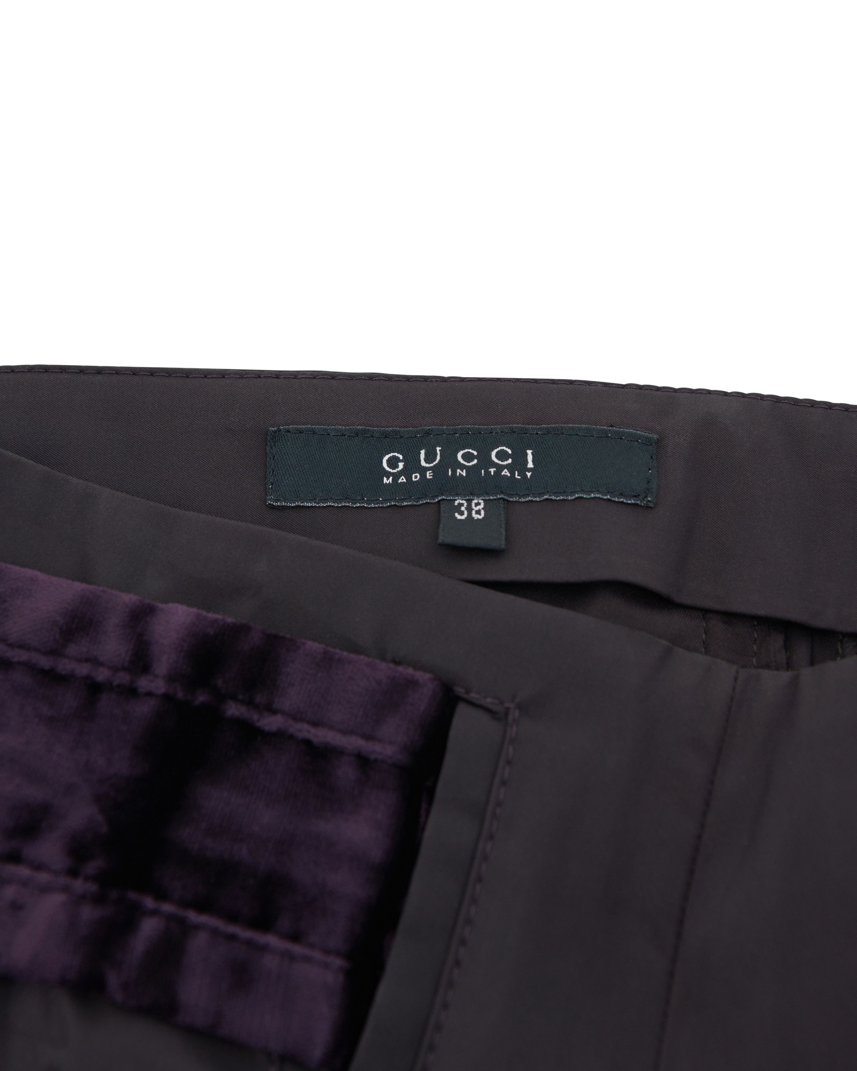 Gucci by Tom Ford F/W 2004 aubergine silk taffeta three pieces set Size S / US 4 / IT 40 - 22 Thumbnail