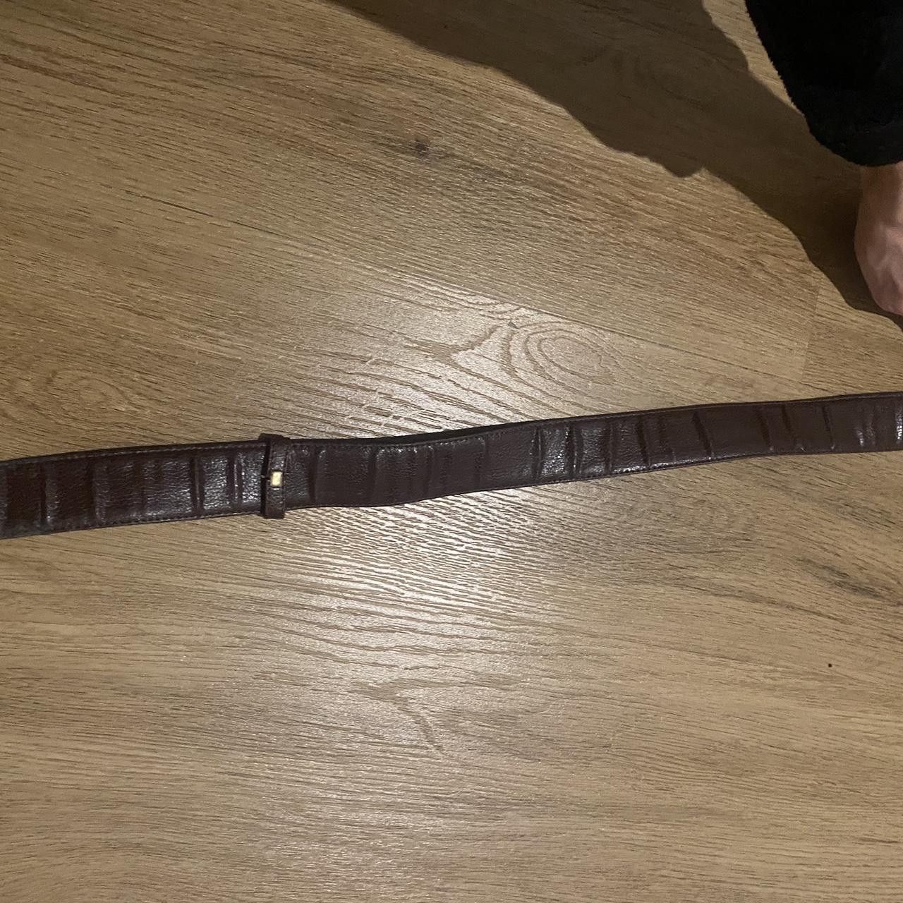 Other Brown leather belt with gold buckle Size US M / EU 48-50 / 2 - 2 Thumbnail