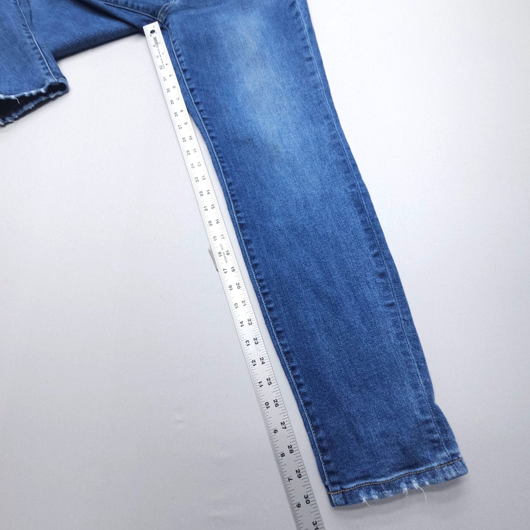 Denime Judy Blue Boyfriend Jeans Size 28 Dark Wash Stretch Denim Mid Rise Slim 5-Pocket Design Women's Jeans Size 28" / US 6 / IT 42 - 4 Thumbnail