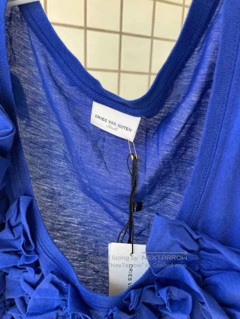 Dries Van Noten Dries Van Noten Blue ear-trimmed top Size S / US 4 / IT 40 - 5 Thumbnail