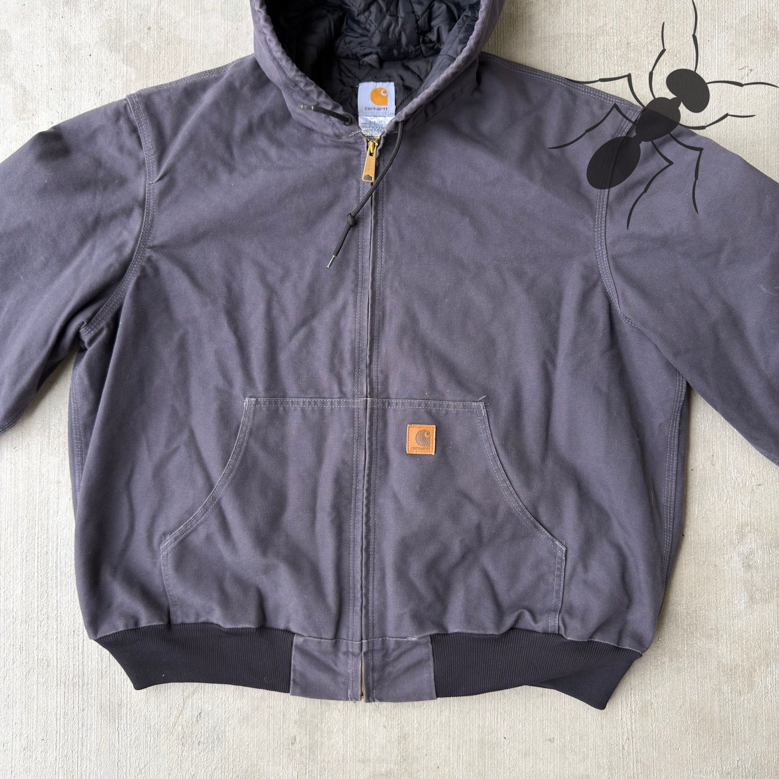 Carhartt × Vintage Carhartt J247 PTB blue hooded work wear jacket Size US XL / EU 56 / 4 - 3 Thumbnail