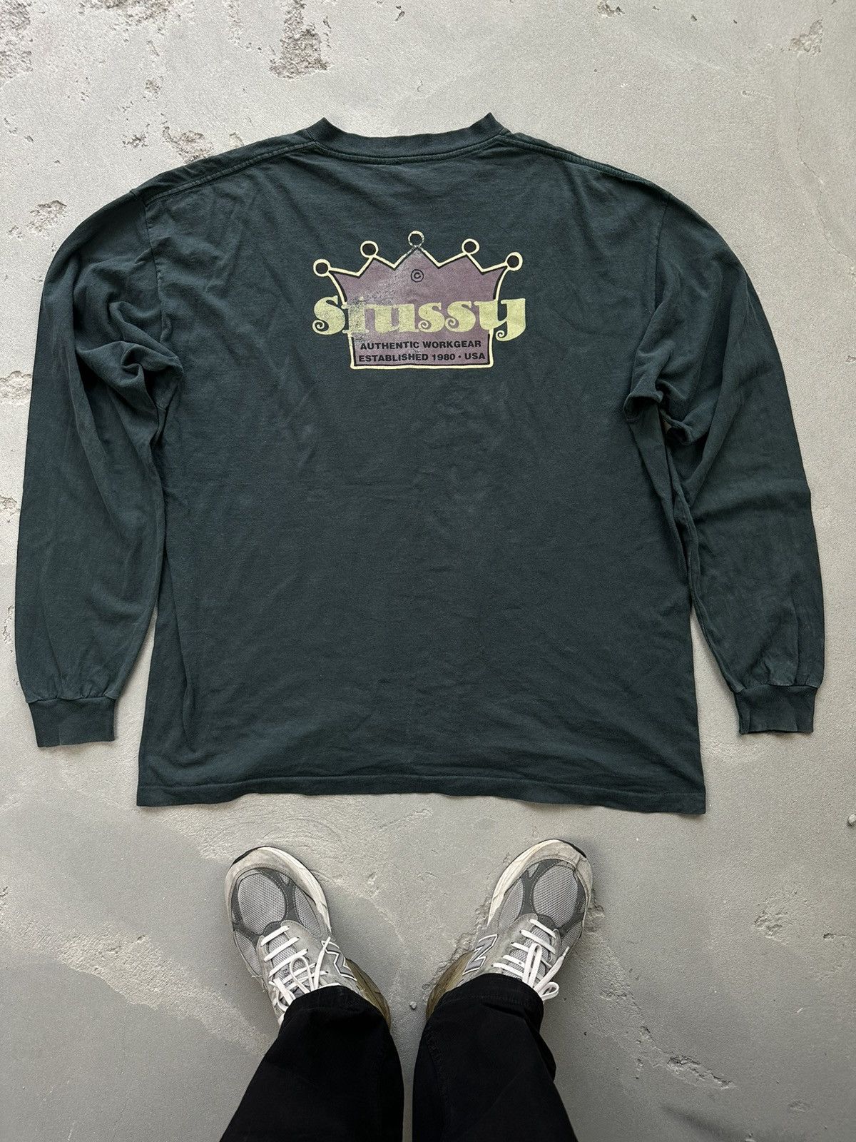 Stussy Vintage Stussy Long sleeve Front and back print Size US XL / EU 56 / 4 - 2 Thumbnail