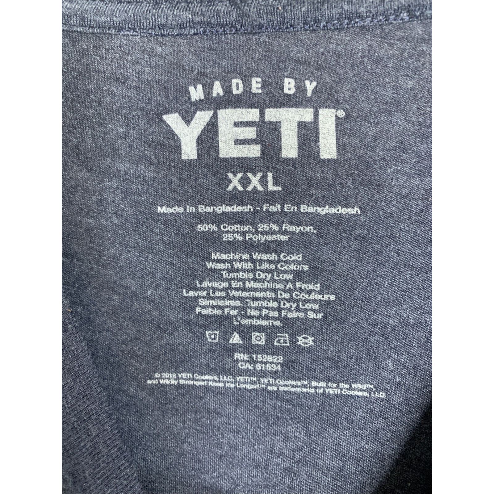 Yeti Made By Yeti Coolers T-Shirt Men's XXL Logo Short Sleeve Size US XXL / EU 58 / 5 - 3 Thumbnail