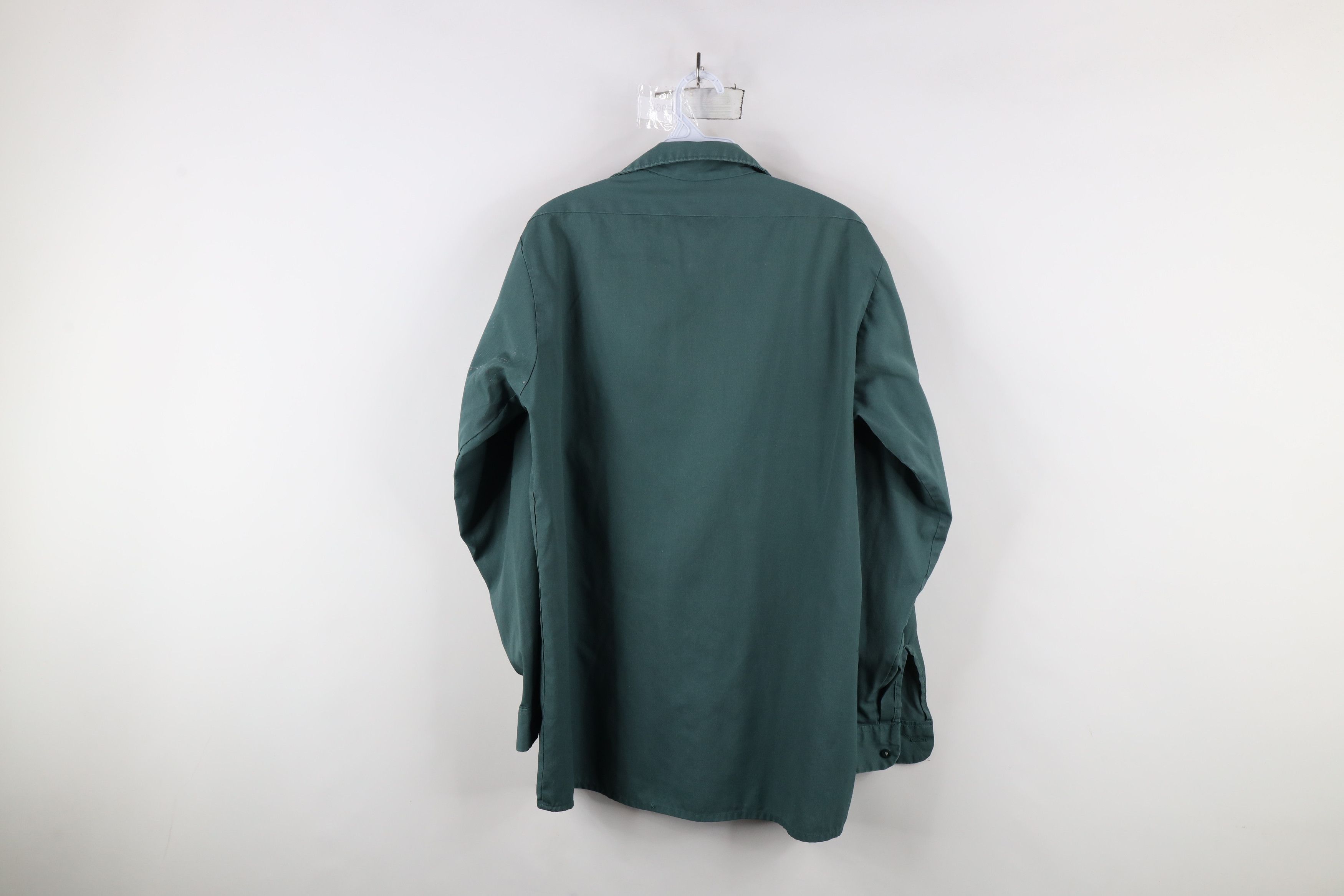 Dickies × Vintage Vintage 90s Dickies Workwear Button Shirt Green USA Size US M / EU 48-50 / 2 - 13 Thumbnail