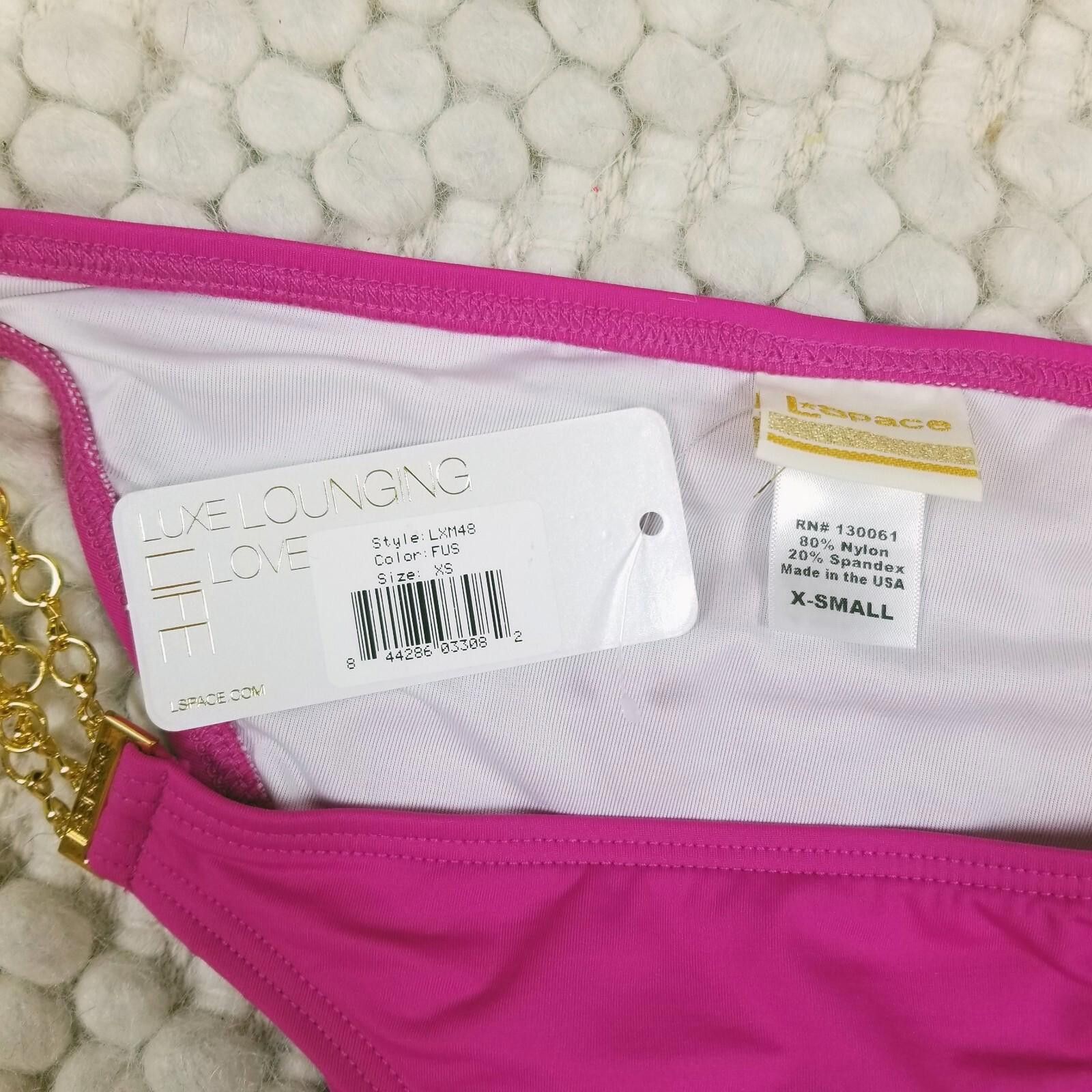 Other NWT L*Space Fuchsia Pink Bikini Gold Chain Size ONE SIZE - 10 Thumbnail