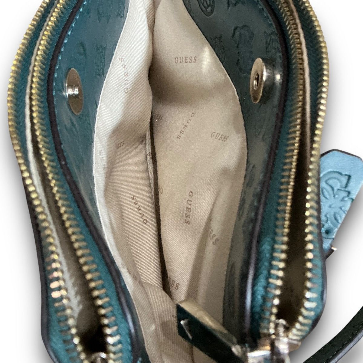 Guess Y2K Vintage Guess Teal Double Zip Crossbody Bag Size ONE SIZE - 11 Thumbnail