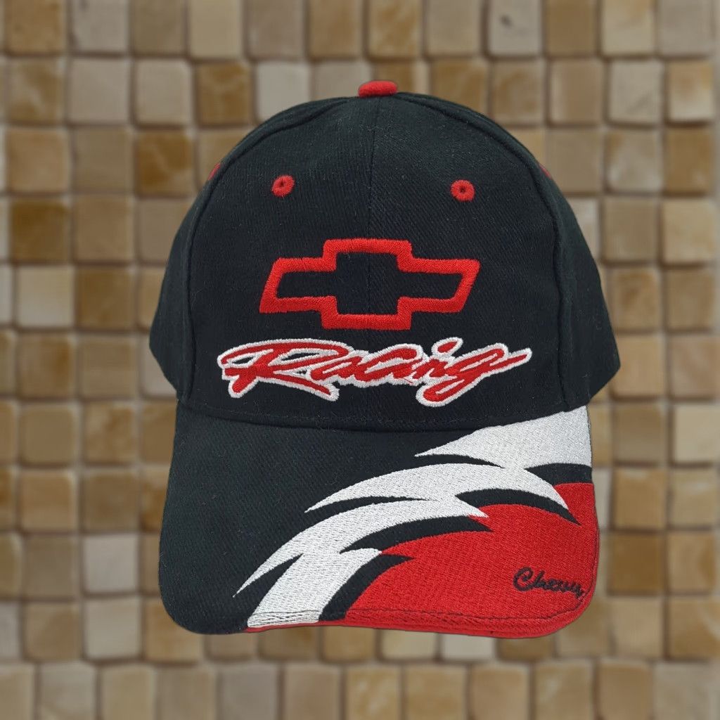 NASCAR VINTAGE Chevrolet NASCAR Racing Snapback Hat Baseball Cap Adjustable Black 90s Mens Size ONE SIZE - 1 Thumbnail