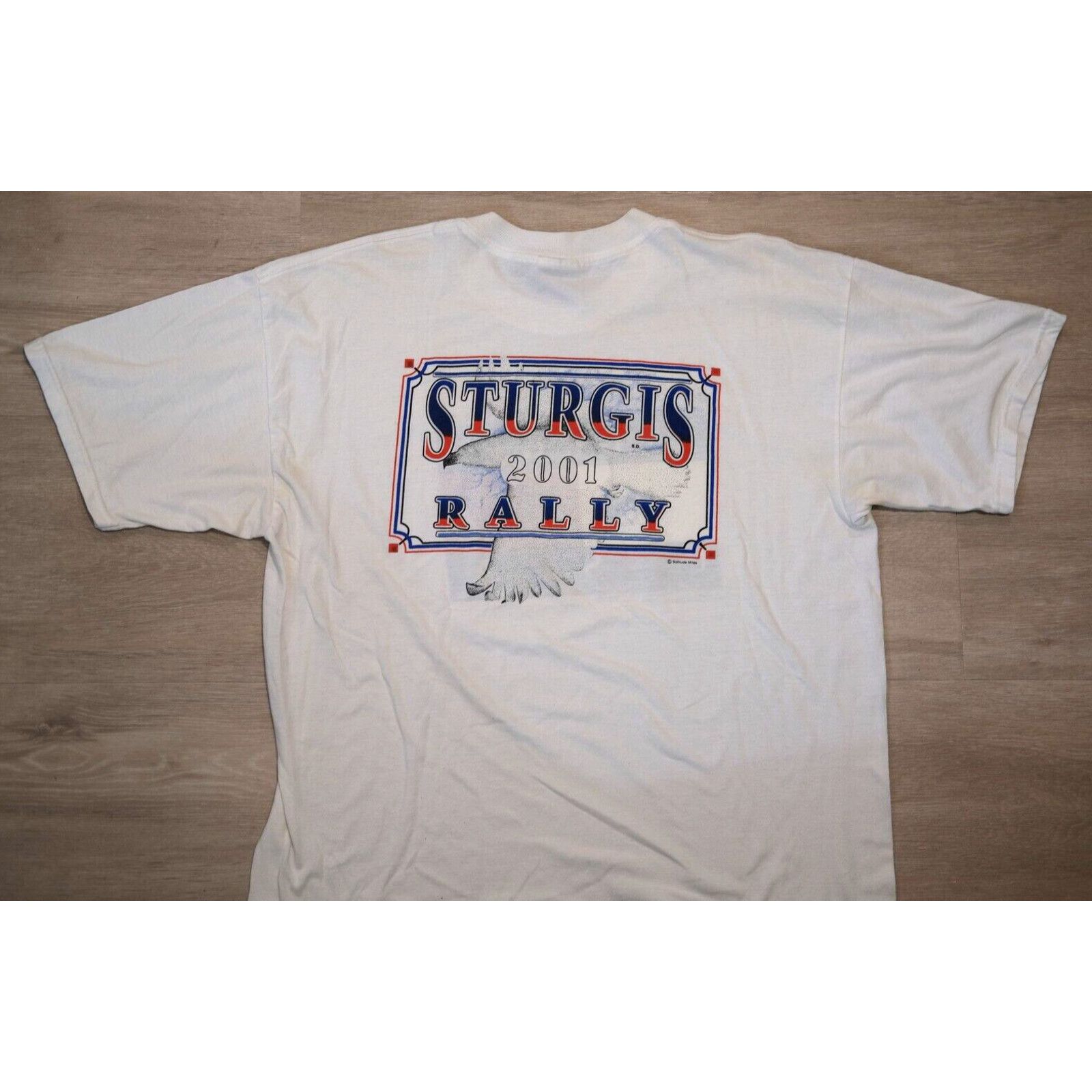 Gildan Vintage 2001 Gildan Sturgis Rally Tom Hilfiger T-Shirt XL Size US XL / EU 56 / 4 - 1 Thumbnail